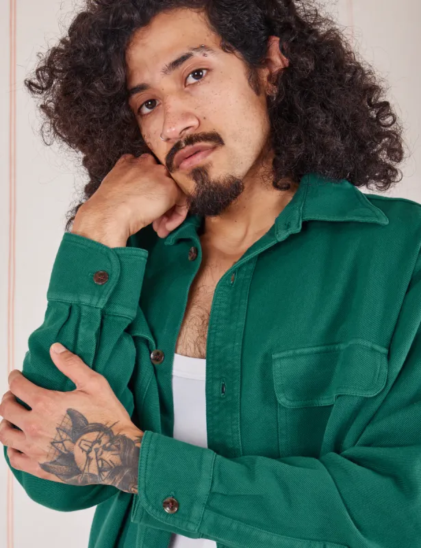 Flannel Overshirt - Hunter Green *FINAL SALE* sold by Big Bud Press