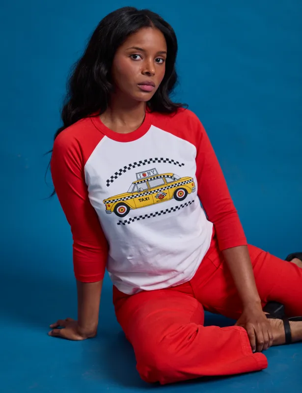Taxi Raglan Tee - NYC sold by Big Bud Press