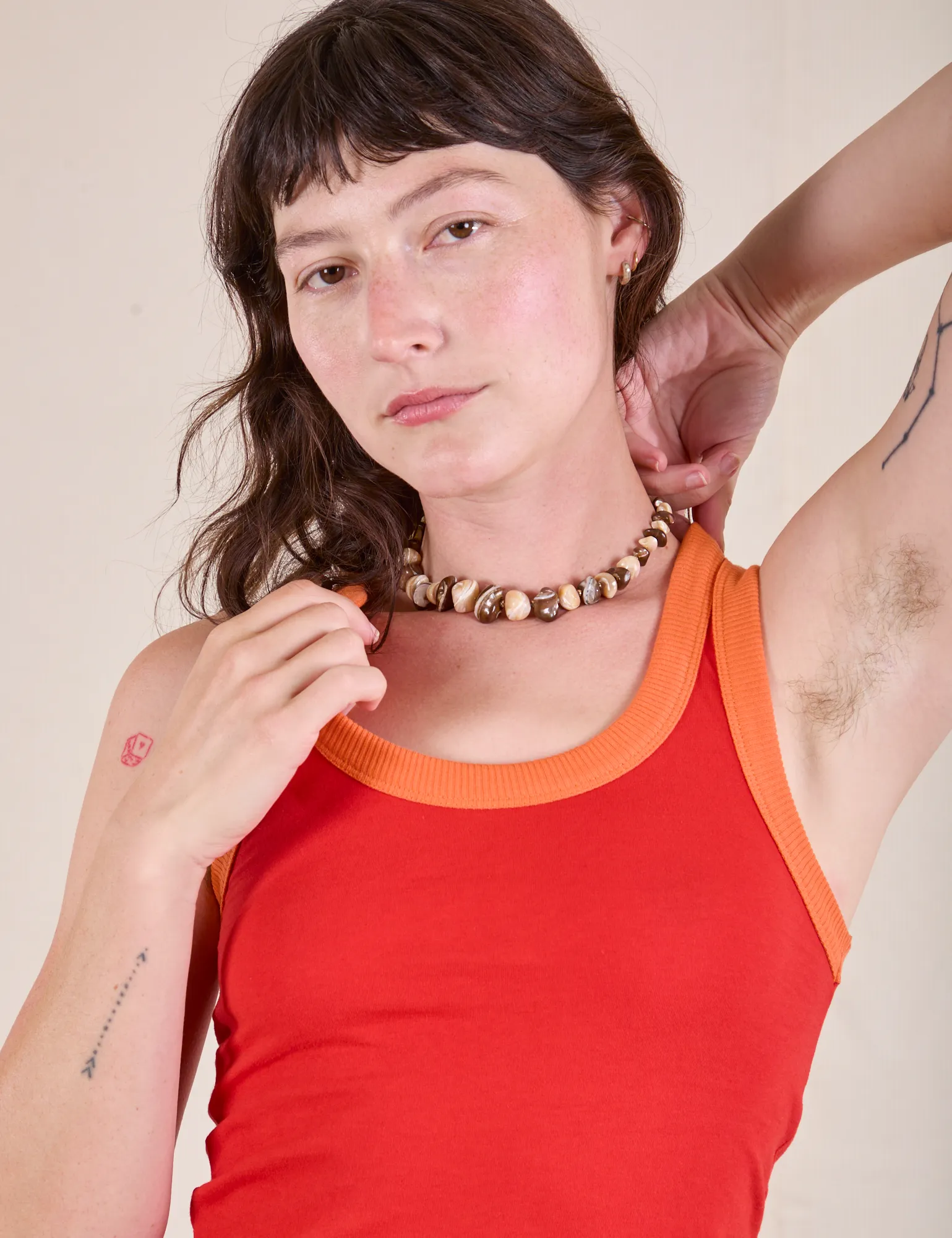 Colorblock Cropped Tank - Mustang Red sold by Big Bud Press product image thumbnail 5