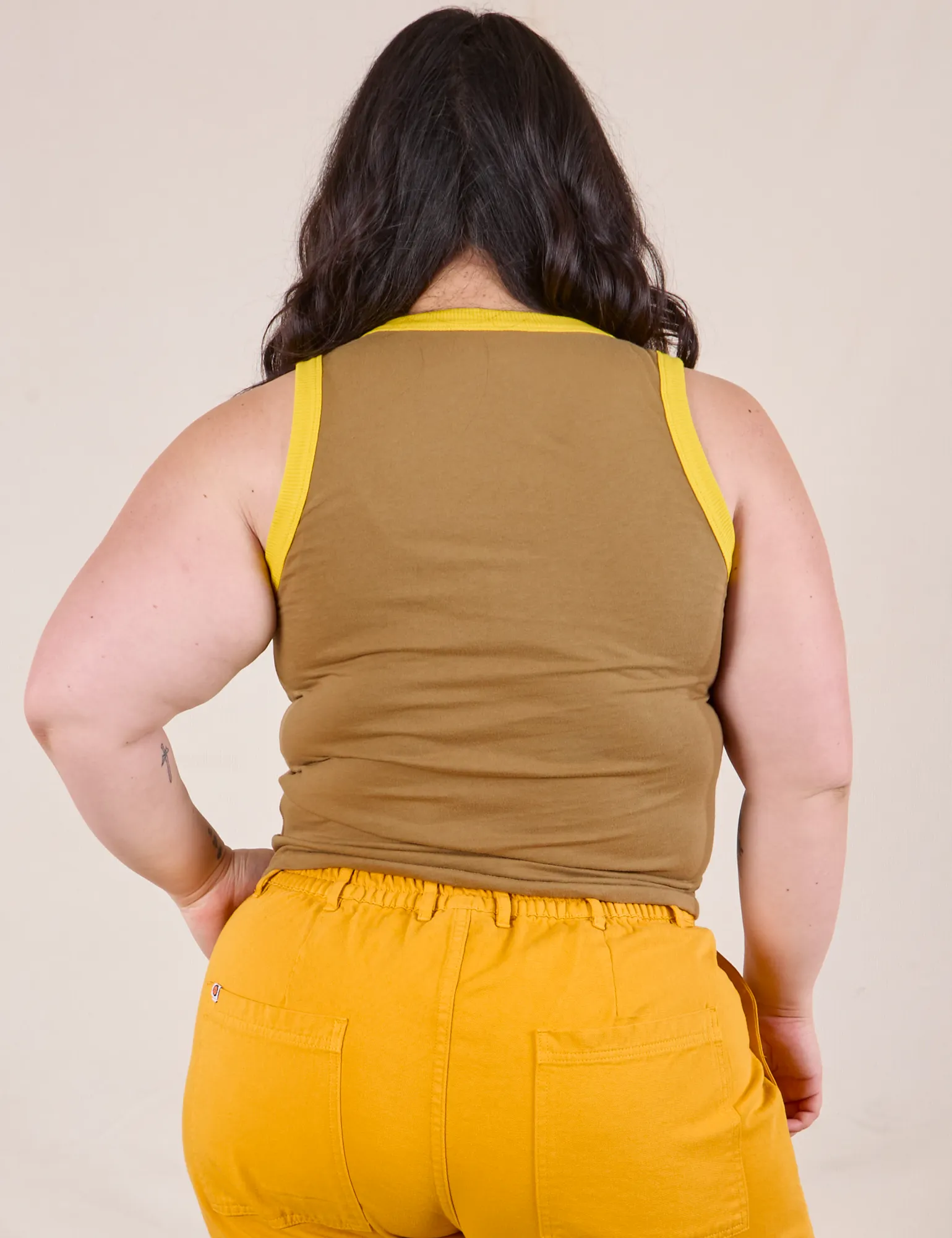 Colorblock Cropped Tank - Desert Brown sold by Big Bud Press product image thumbnail 5