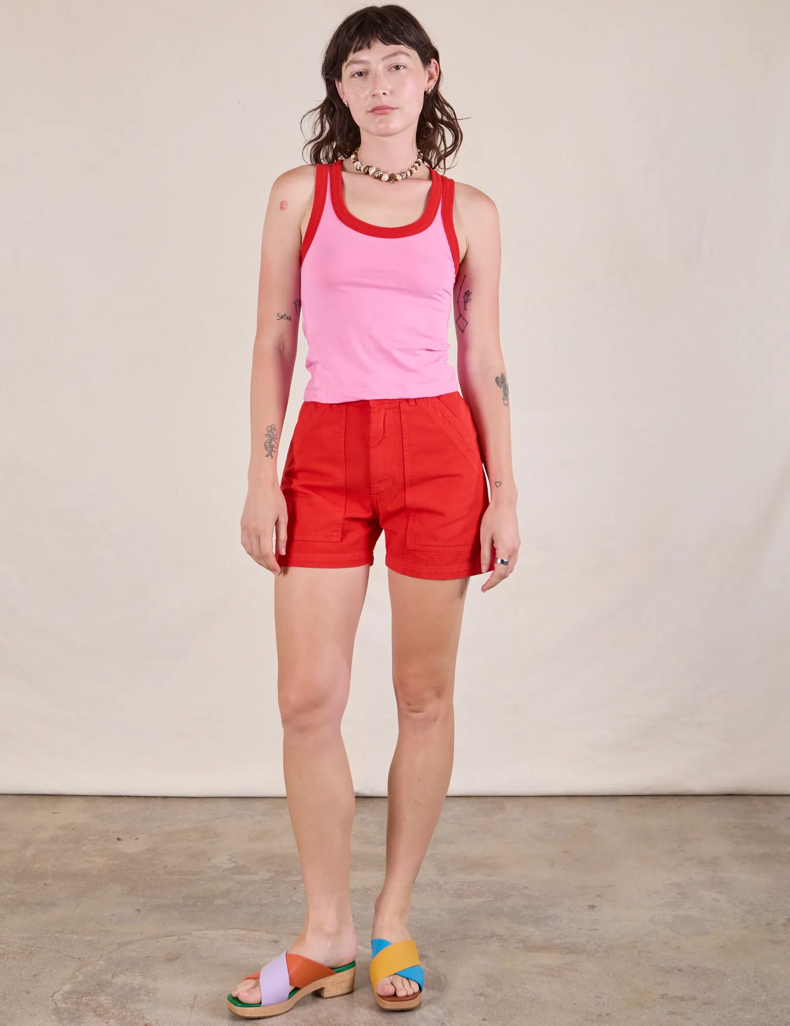 Colorblock Cropped Tank - Bubblegum Pink sold by Big Bud Press product image thumbnail 5