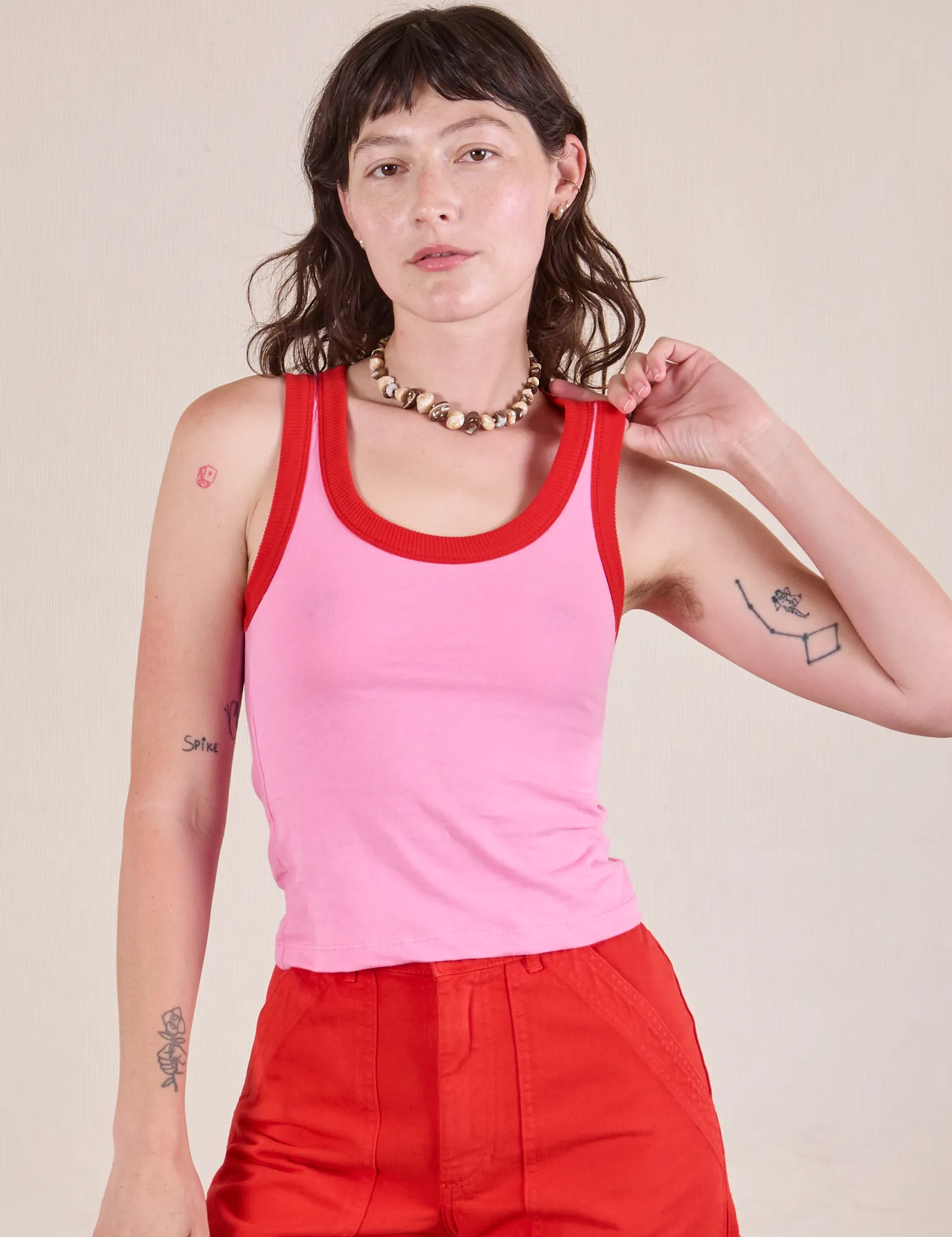 Colorblock Cropped Tank - Bubblegum Pink sold by Big Bud Press product image thumbnail 3