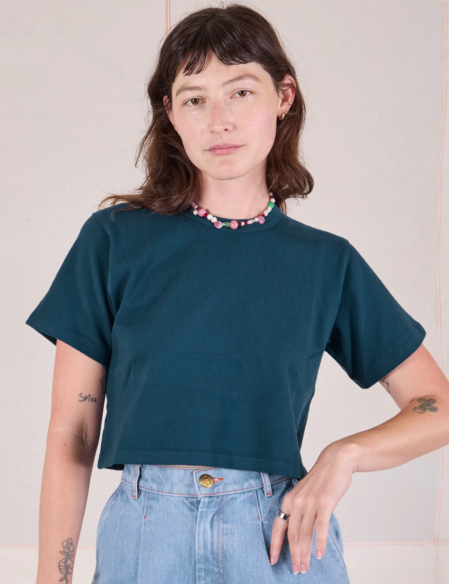 Cropped Burly Tee - Lagoon sold by Big Bud Press product image thumbnail 3