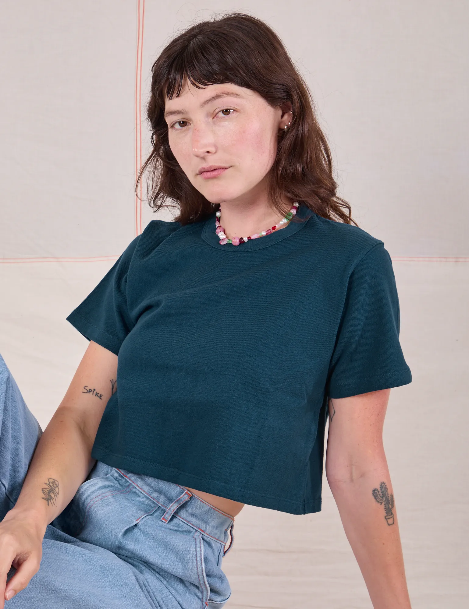 Cropped Burly Tee - Lagoon sold by Big Bud Press