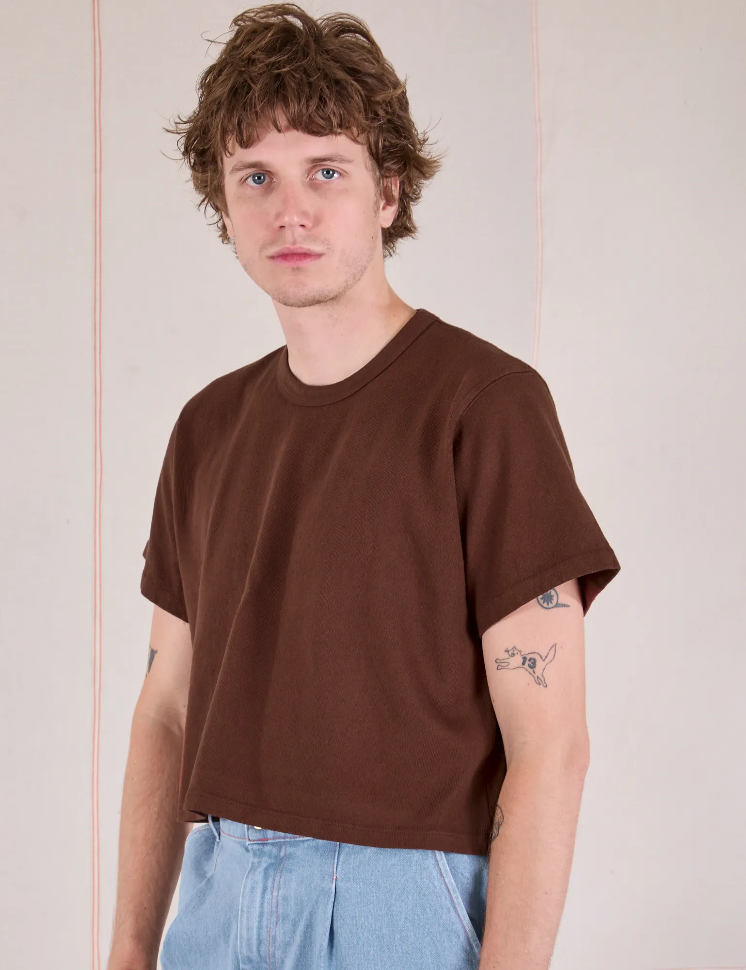 Cropped Burly Tee - Fudgesicle Brown sold by Big Bud Press product image thumbnail 5