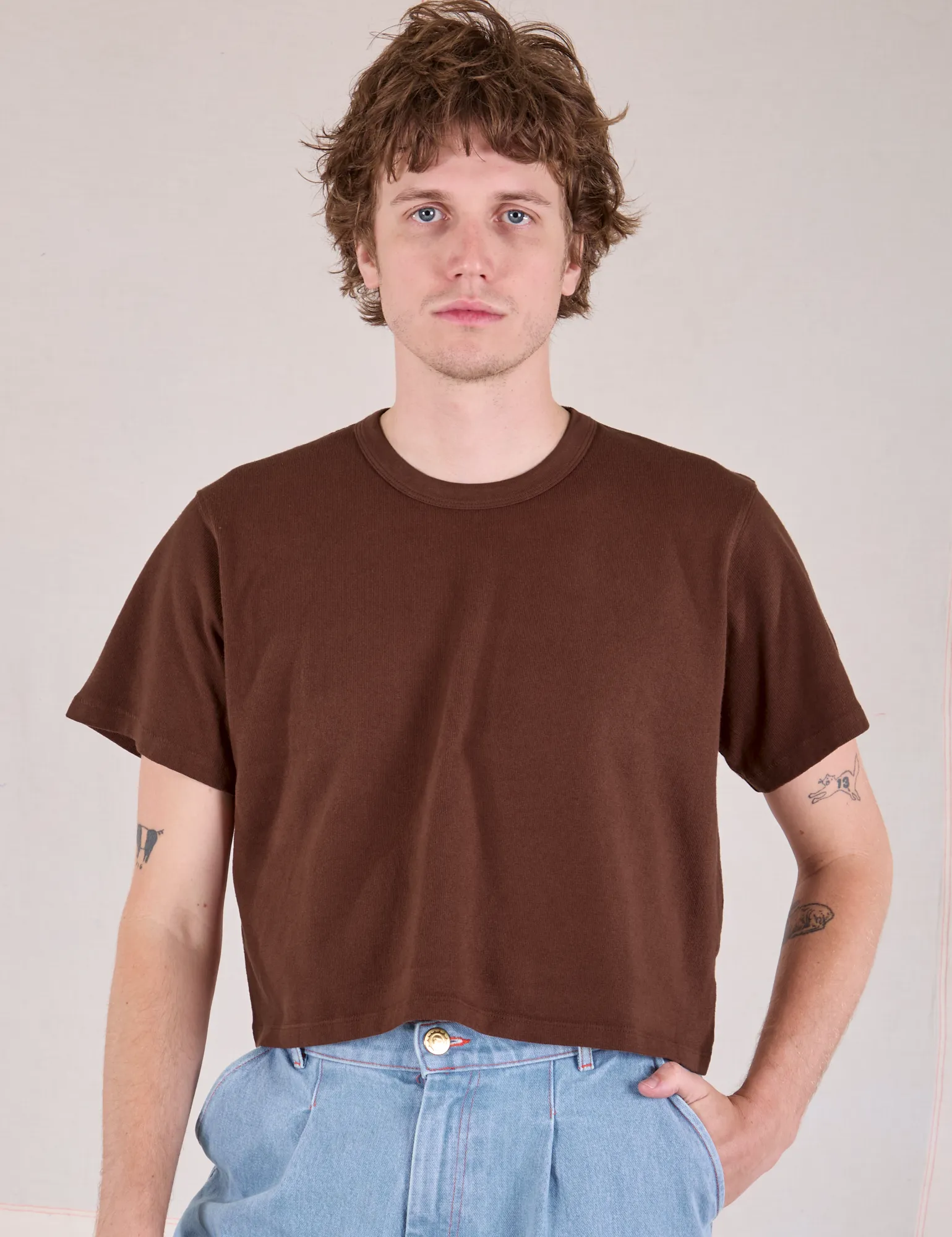 Cropped Burly Tee - Fudgesicle Brown sold by Big Bud Press