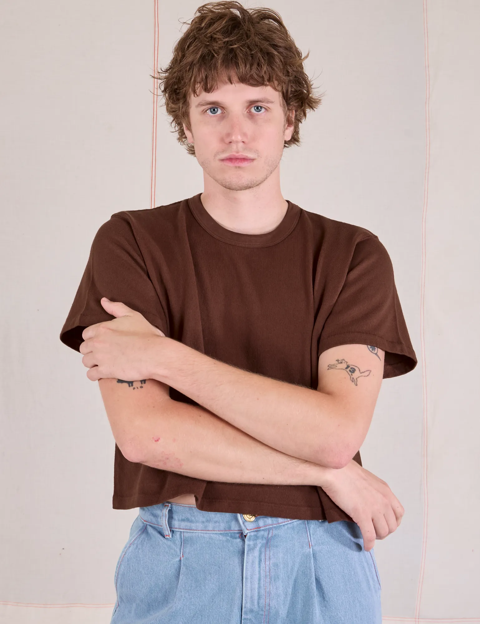 Cropped Burly Tee - Fudgesicle Brown sold by Big Bud Press product image thumbnail 3