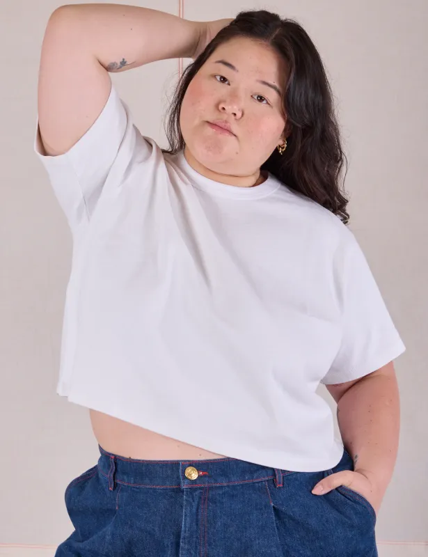 Cropped Burly Tee - Vintage Tee White sold by Big Bud Press