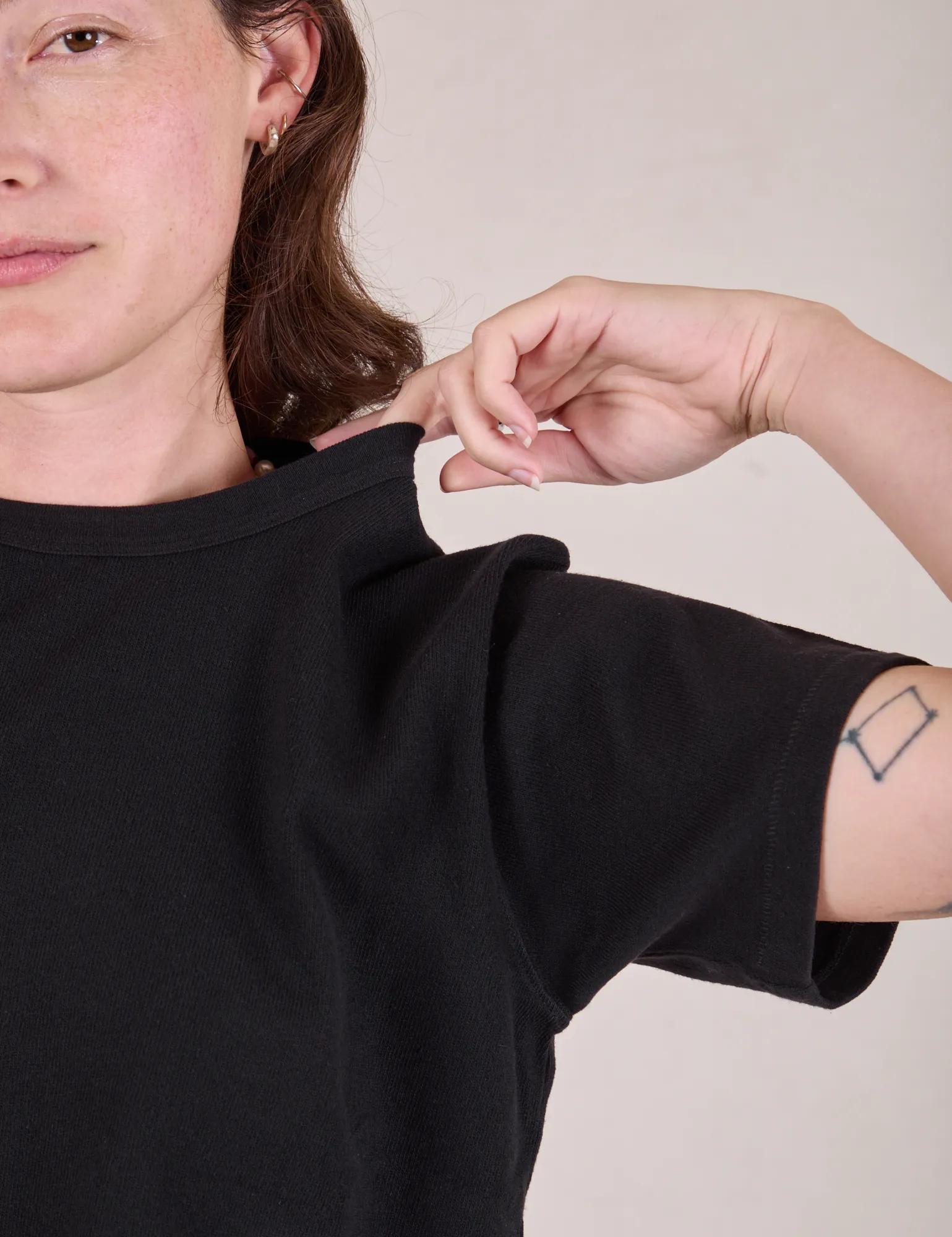 Cropped Burly Tee - Basic Black sold by Big Bud Press product image thumbnail 4