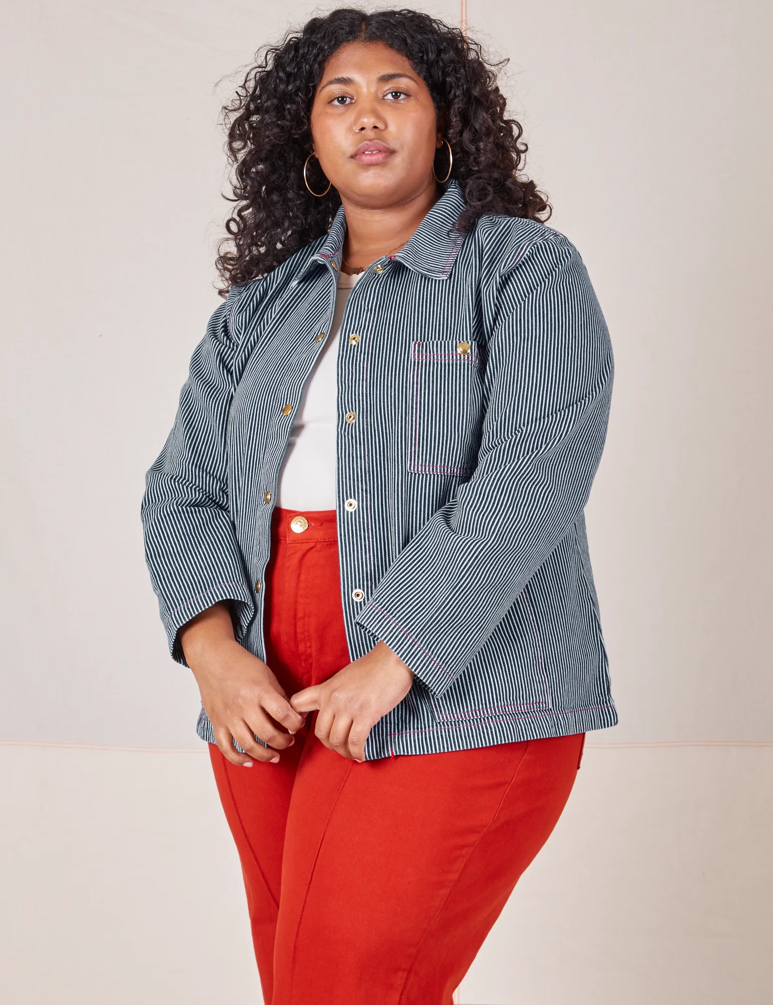 Railroad Stripe Denim Work Jacket sold by Big Bud Press product image thumbnail 5