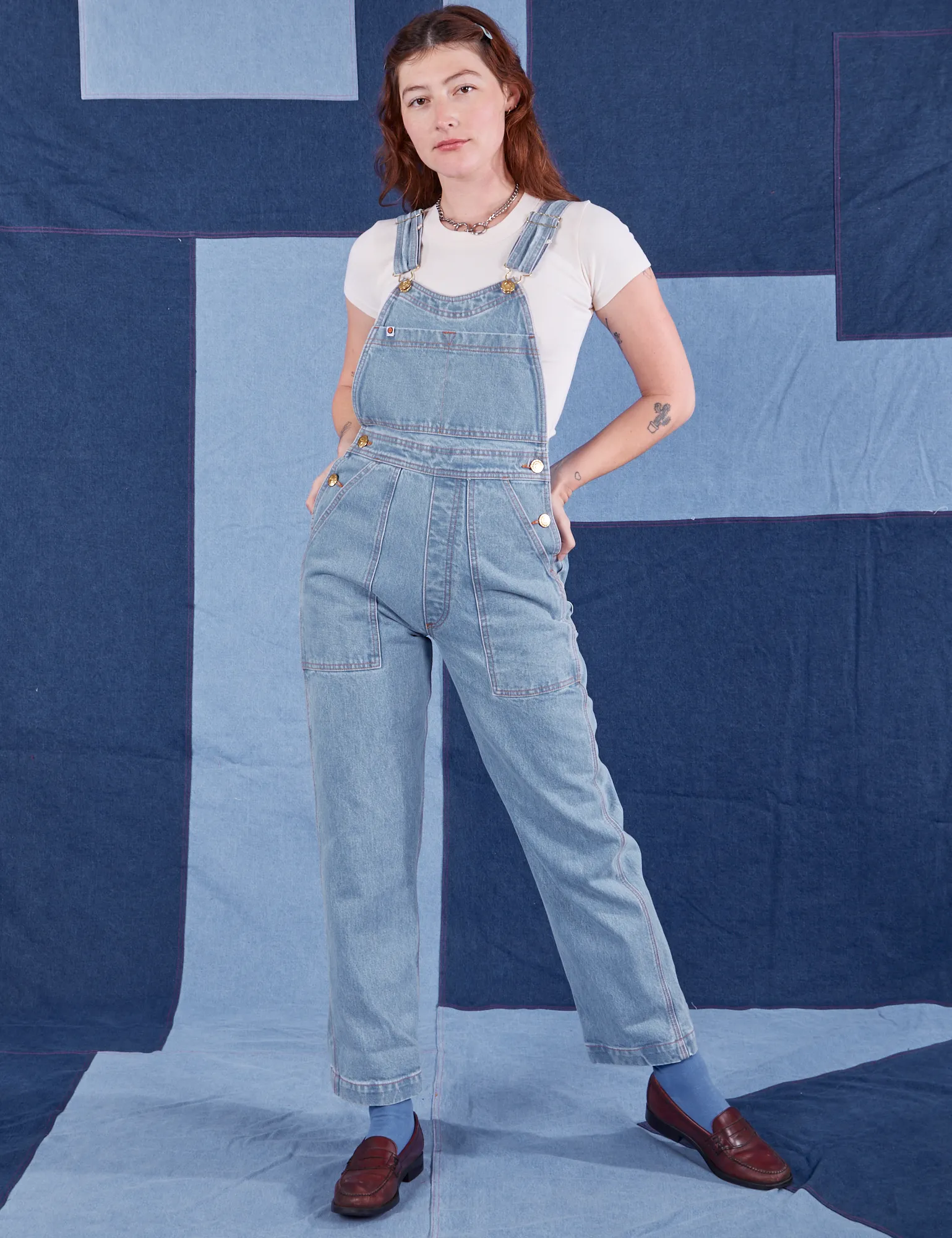 Indigo Denim Original Overalls - Light Wash sold by Big Bud Press product image thumbnail 3