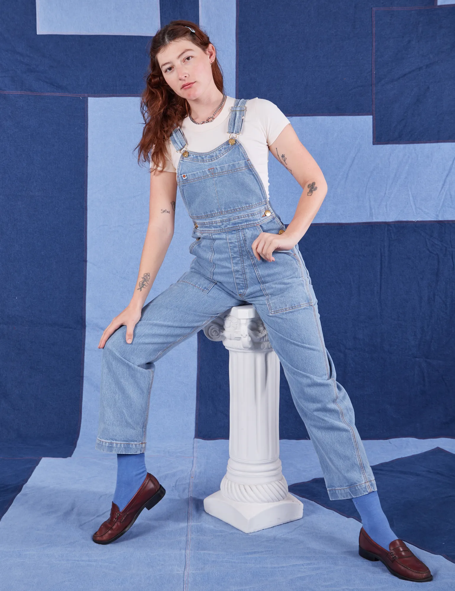 Indigo Denim Original Overalls - Light Wash sold by Big Bud Press