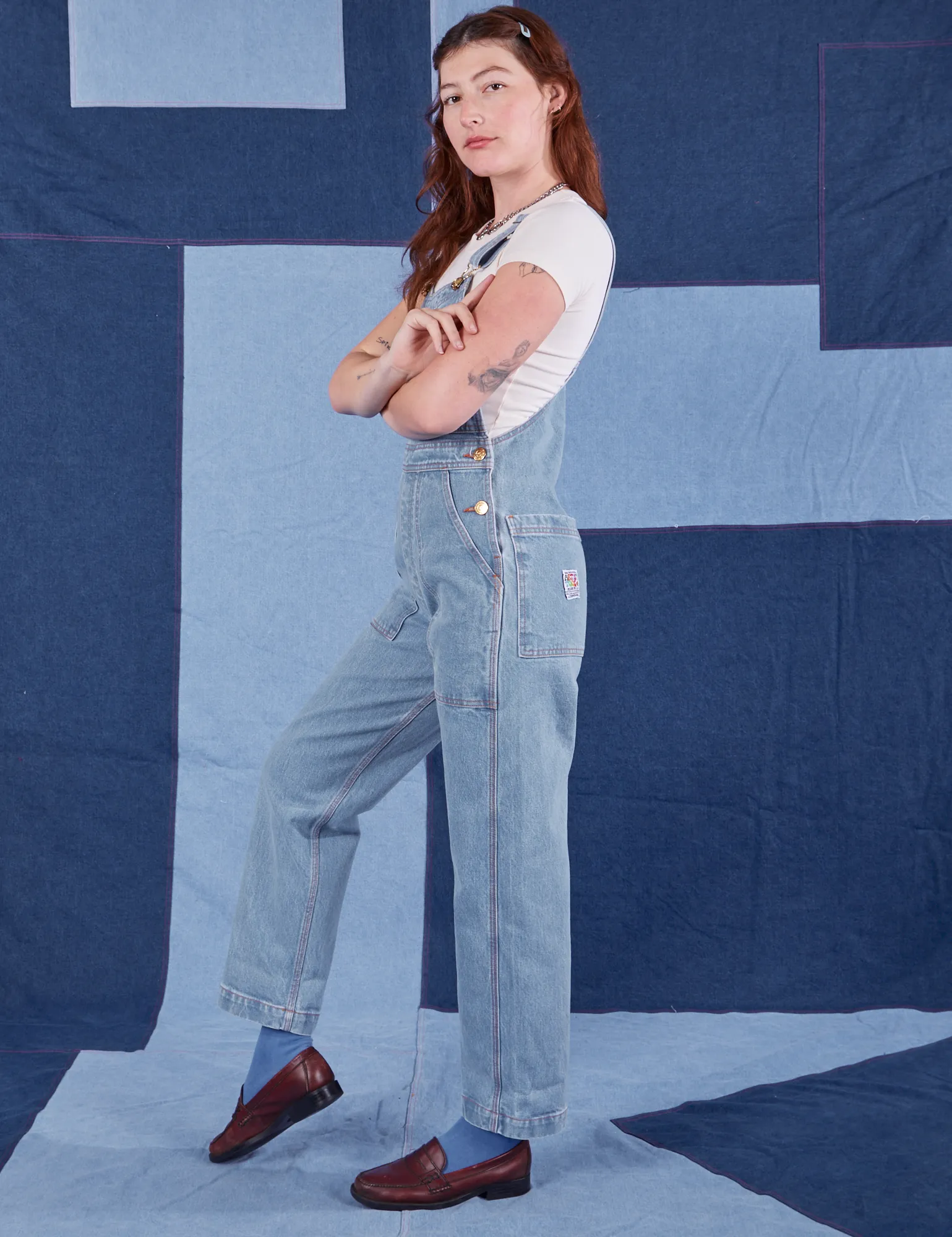 Indigo Denim Original Overalls - Light Wash sold by Big Bud Press product image thumbnail 5