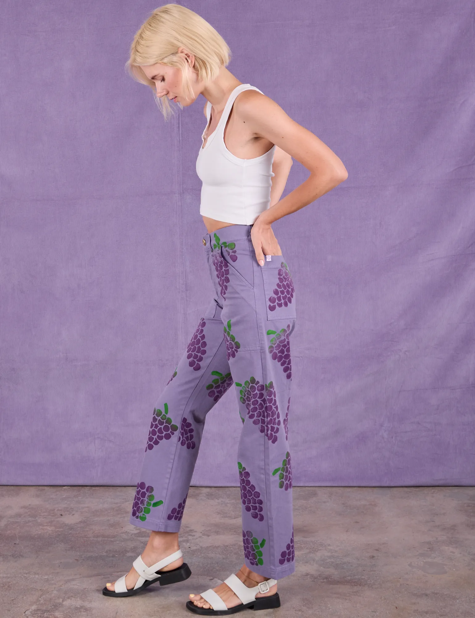 Paintstamped Work Pants - Grape *FINAL SALE* sold by Big Bud Press product image thumbnail 4