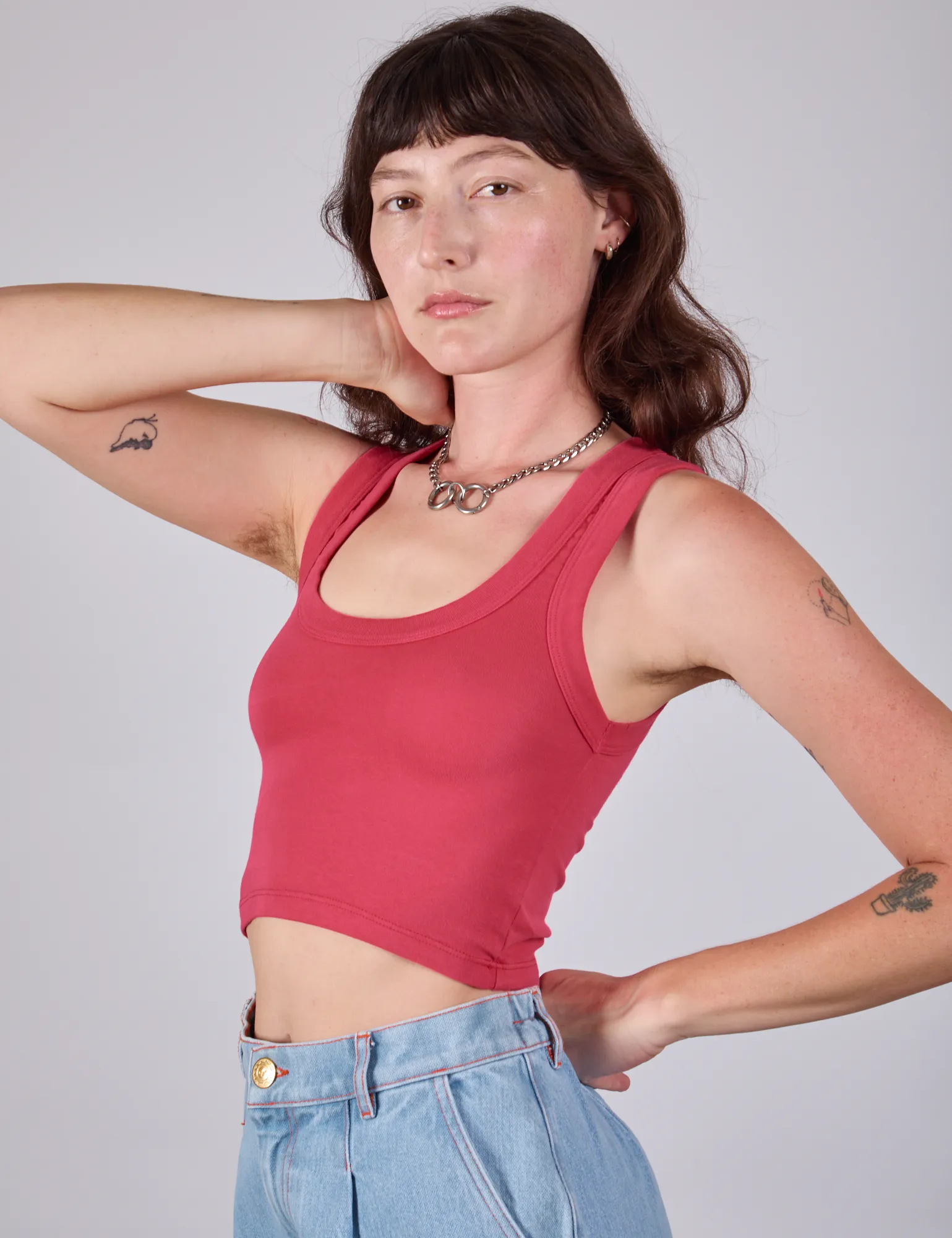 Cropped Tank Top - Hot Pink sold by Big Bud Press product image thumbnail 5