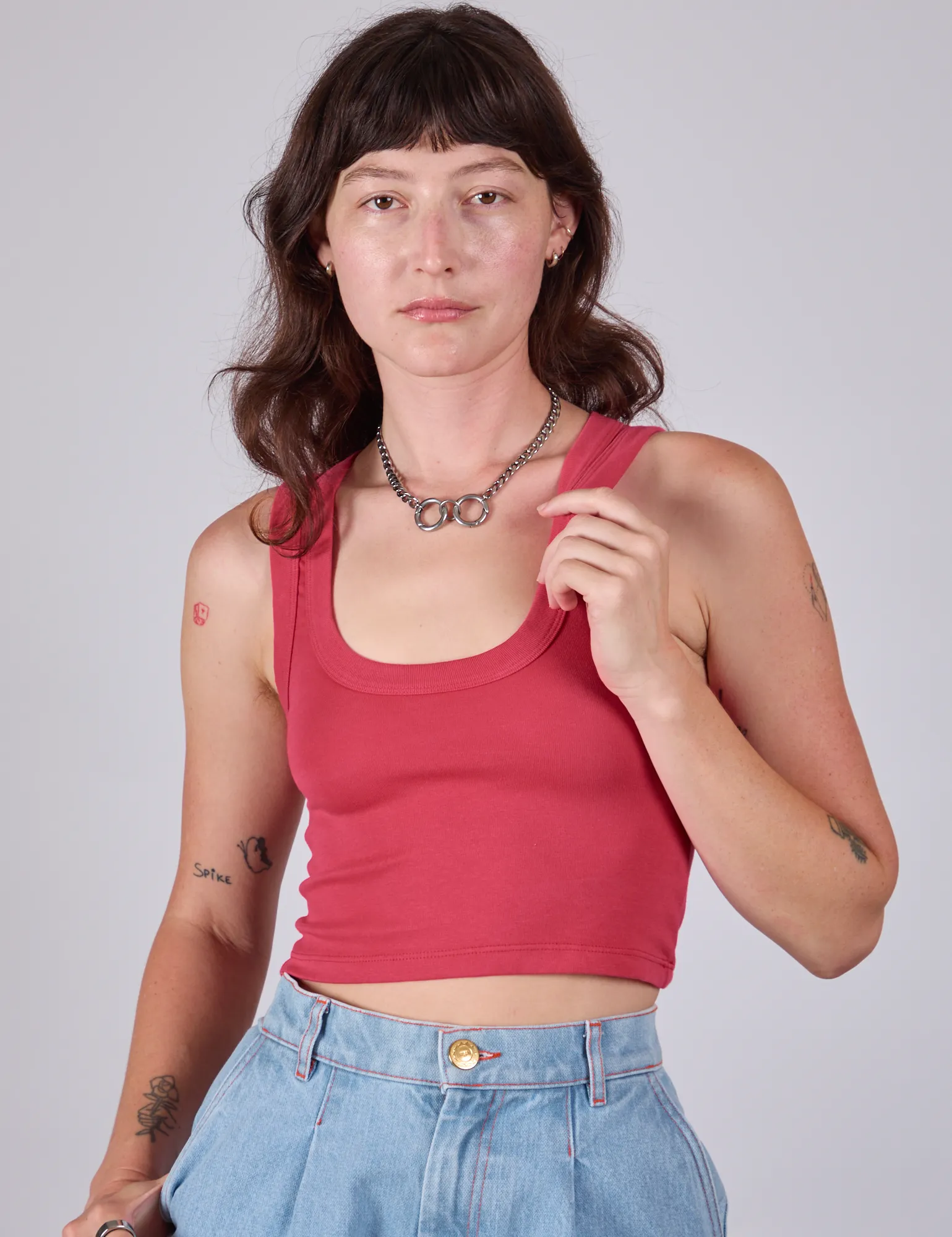 Cropped Tank Top - Hot Pink sold by Big Bud Press product image thumbnail 3