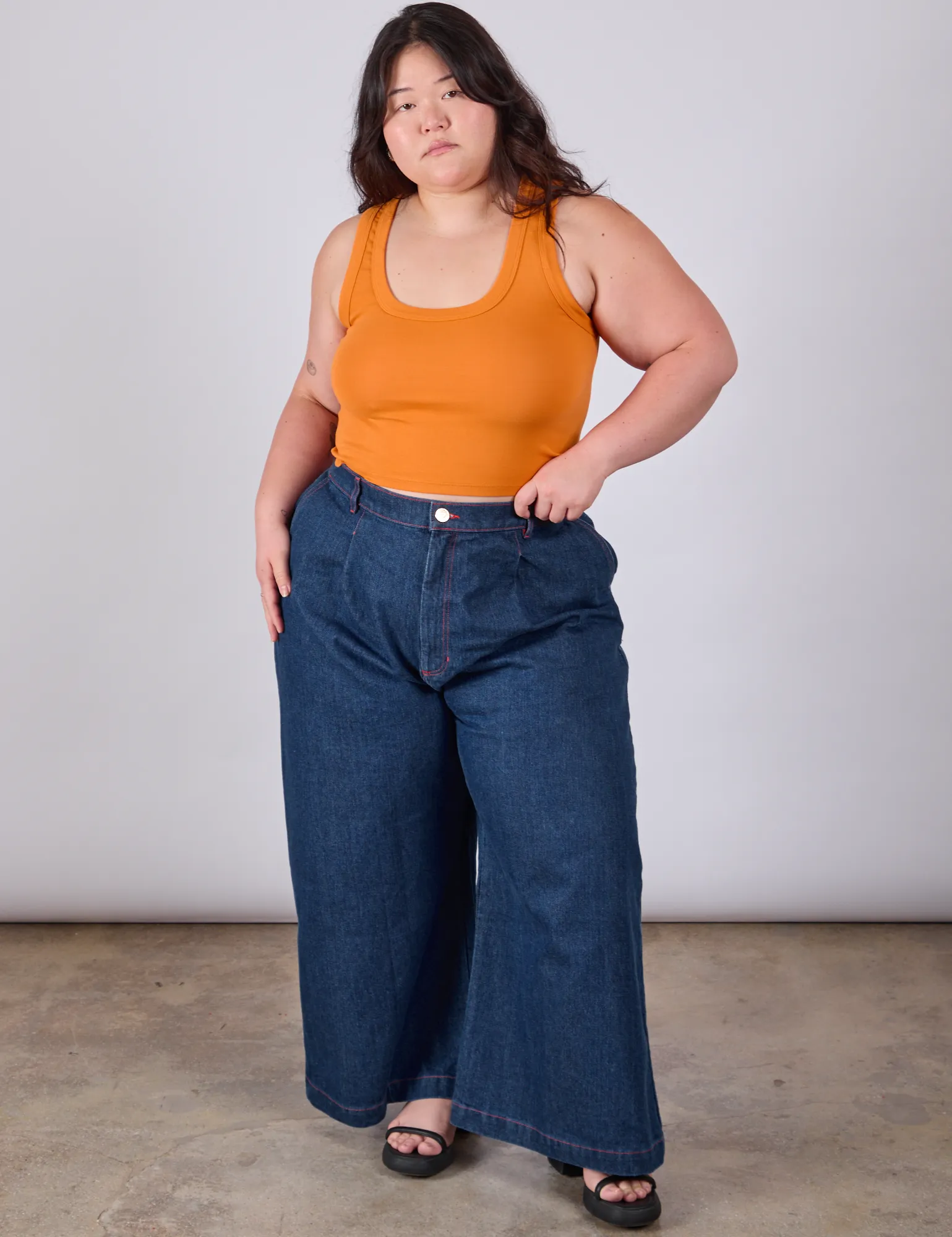 Cropped Tank Top - Creamsicle Orange sold by Big Bud Press product image thumbnail 4