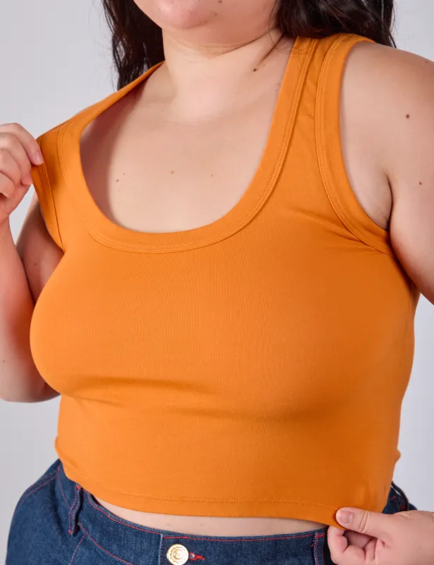 Cropped Tank Top - Creamsicle Orange sold by Big Bud Press