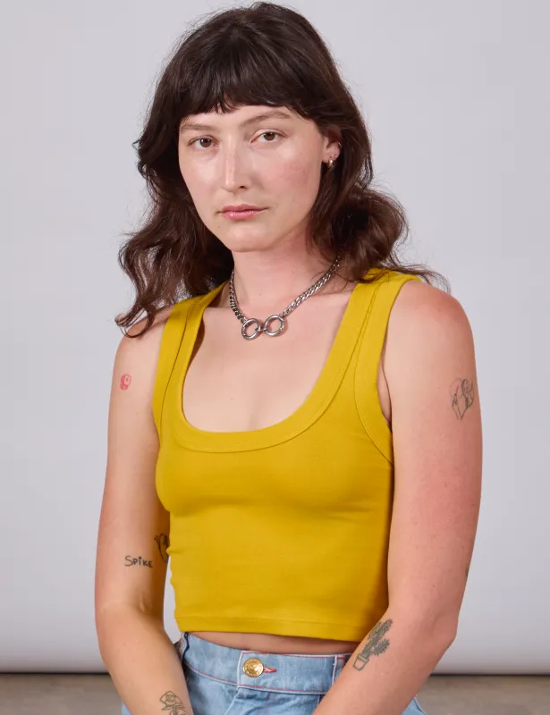 Cropped Tank Top - Golden Yellow sold by Big Bud Press