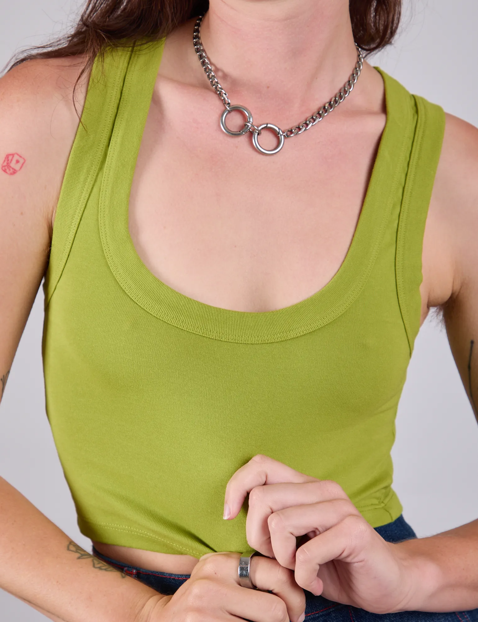 Cropped Tank Top - Gross Green sold by Big Bud Press product image thumbnail 4