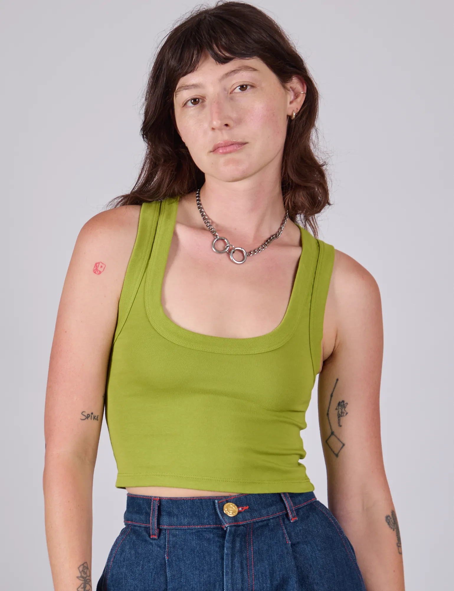 Cropped Tank Top - Gross Green sold by Big Bud Press
