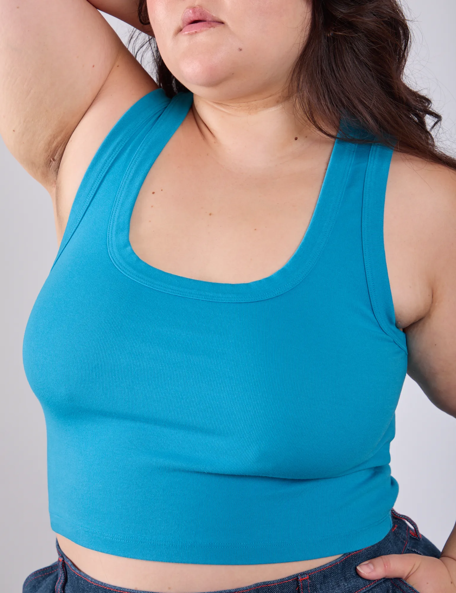 Cropped Tank Top - Hawaiian Blue sold by Big Bud Press product image thumbnail 4