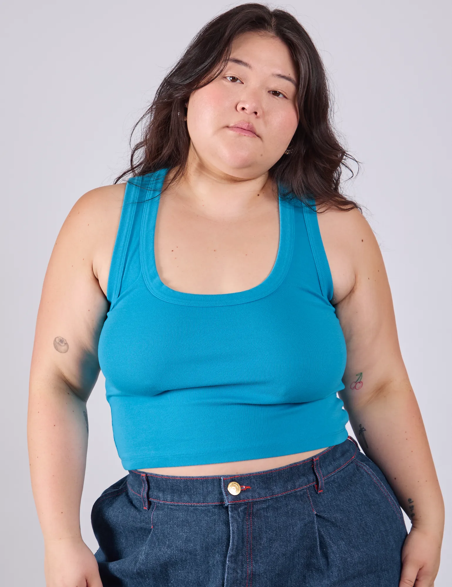 Cropped Tank Top - Hawaiian Blue sold by Big Bud Press product image thumbnail 3