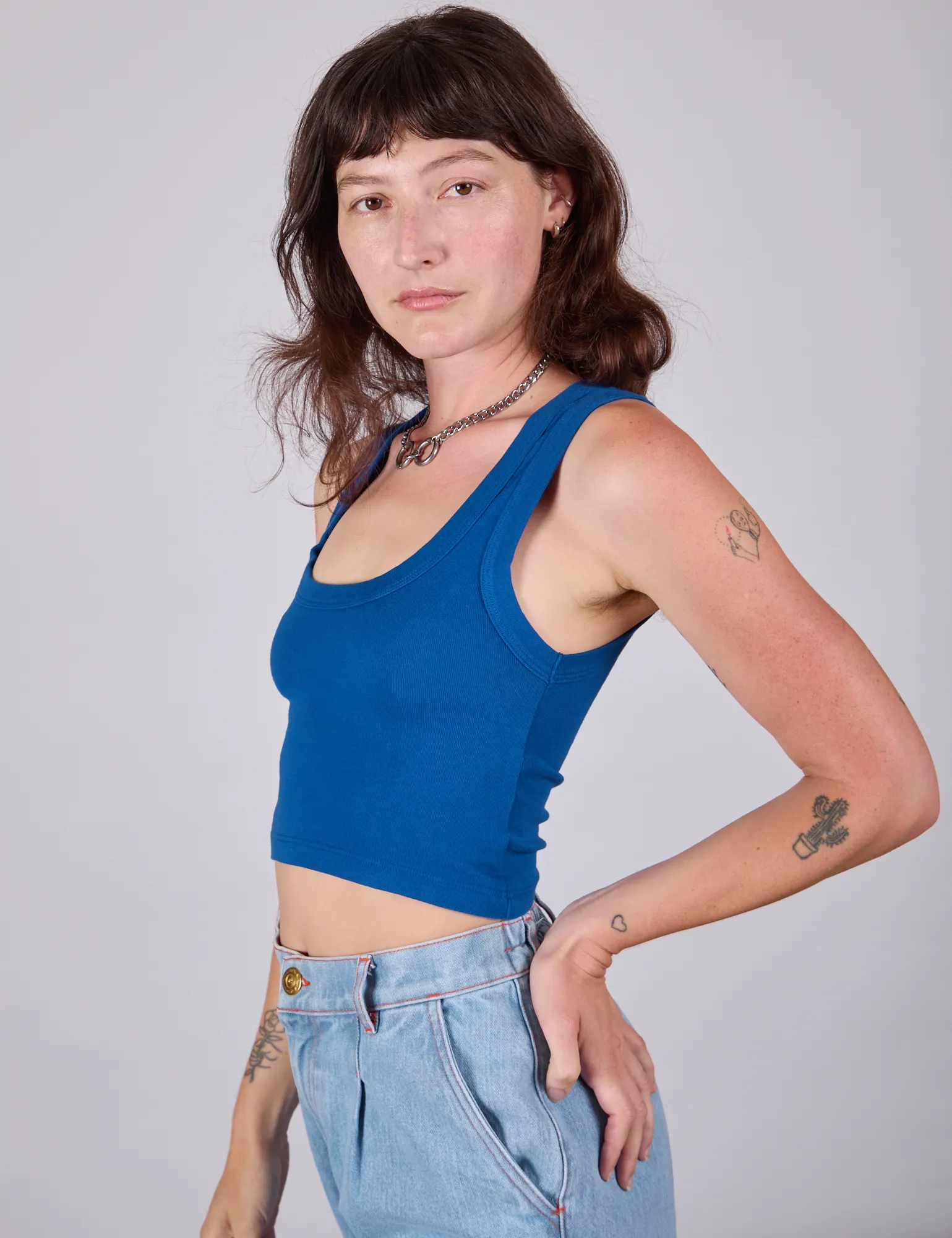 Cropped Tank Top - Royal Blue sold by Big Bud Press product image thumbnail 5