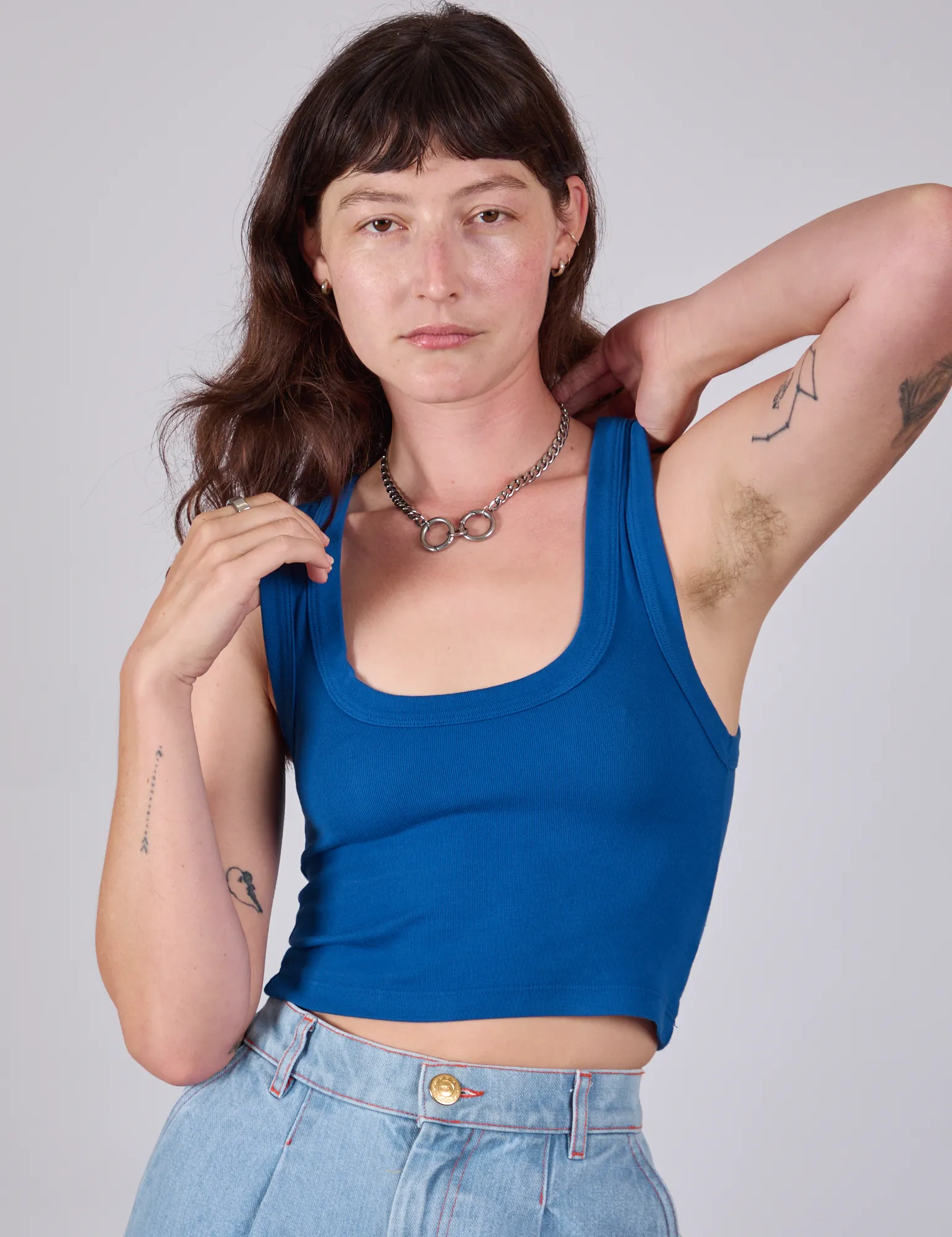 Cropped Tank Top - Royal Blue sold by Big Bud Press product image thumbnail 3