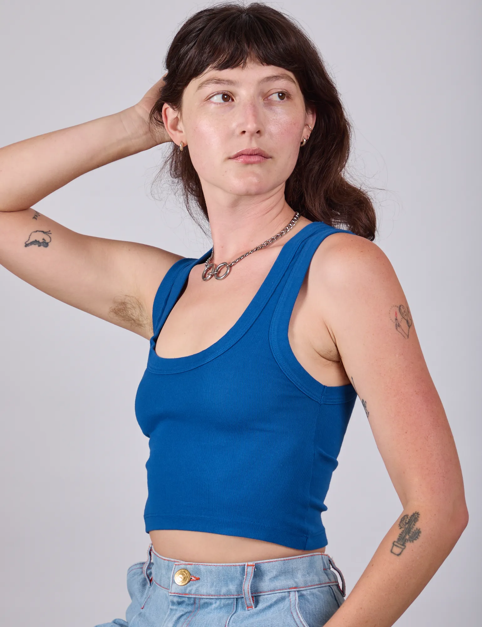 Cropped Tank Top - Royal Blue sold by Big Bud Press