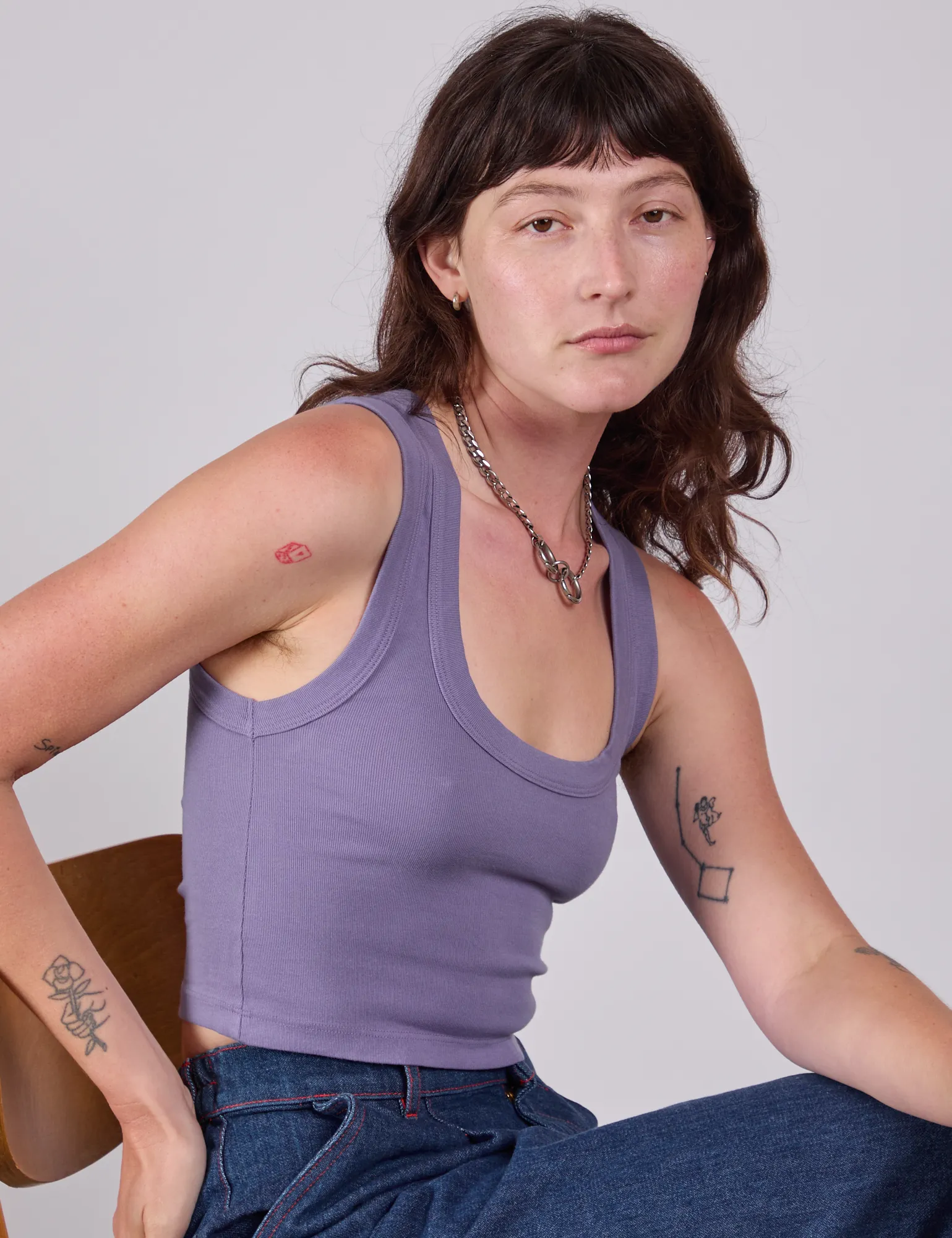 Cropped Tank Top - Faded Grape sold by Big Bud Press product image thumbnail 5