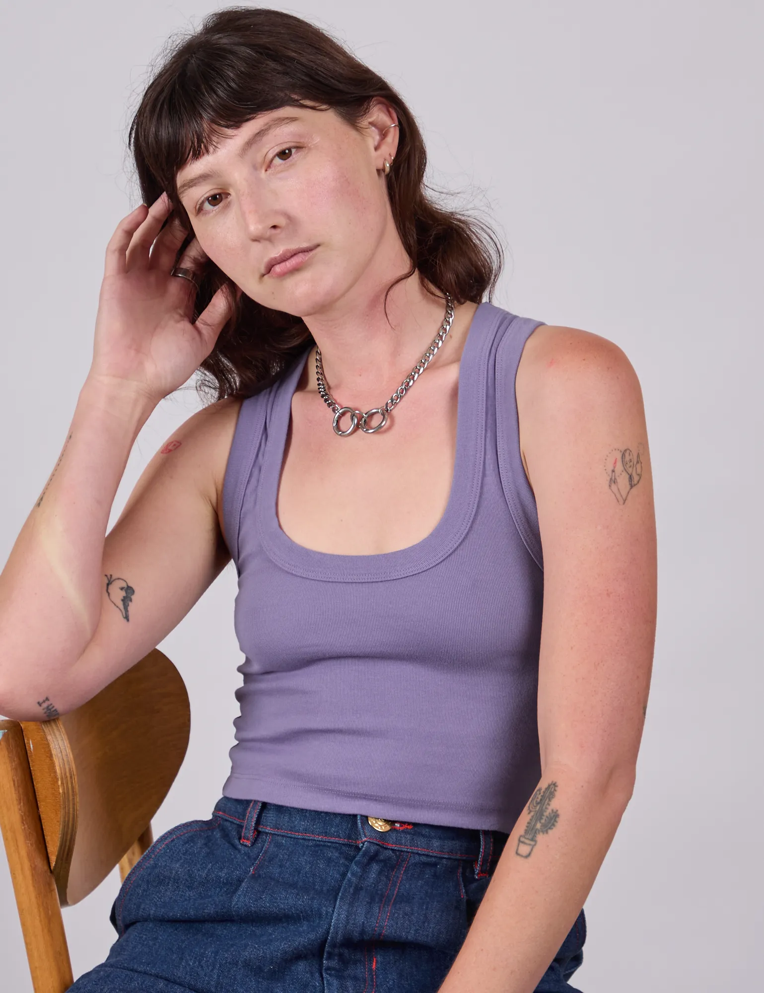 Cropped Tank Top - Faded Grape sold by Big Bud Press product image thumbnail 3