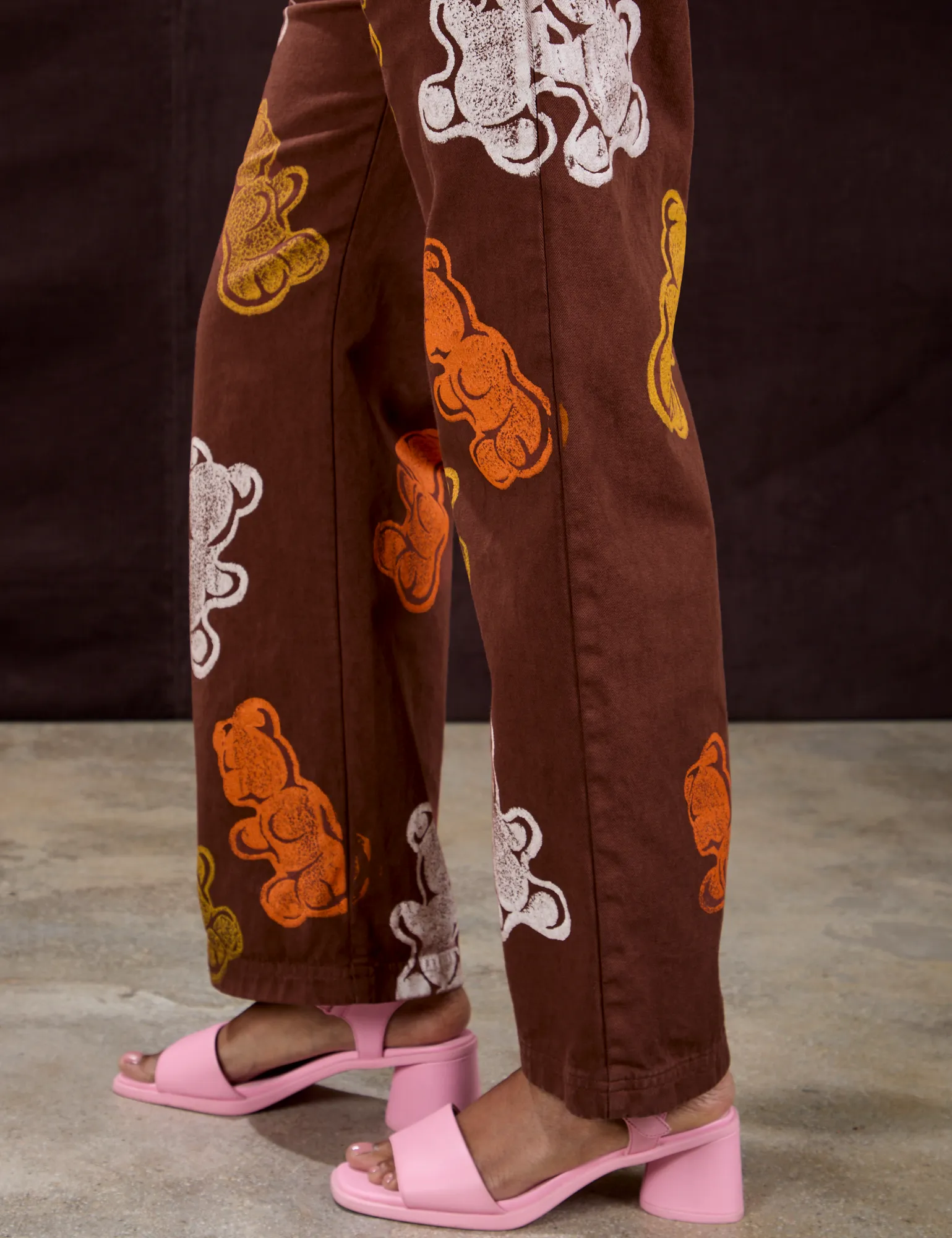 Gummy Bear Paintstamped Work Pants - Fudgesicle Brown sold by Big Bud Press product image thumbnail 5