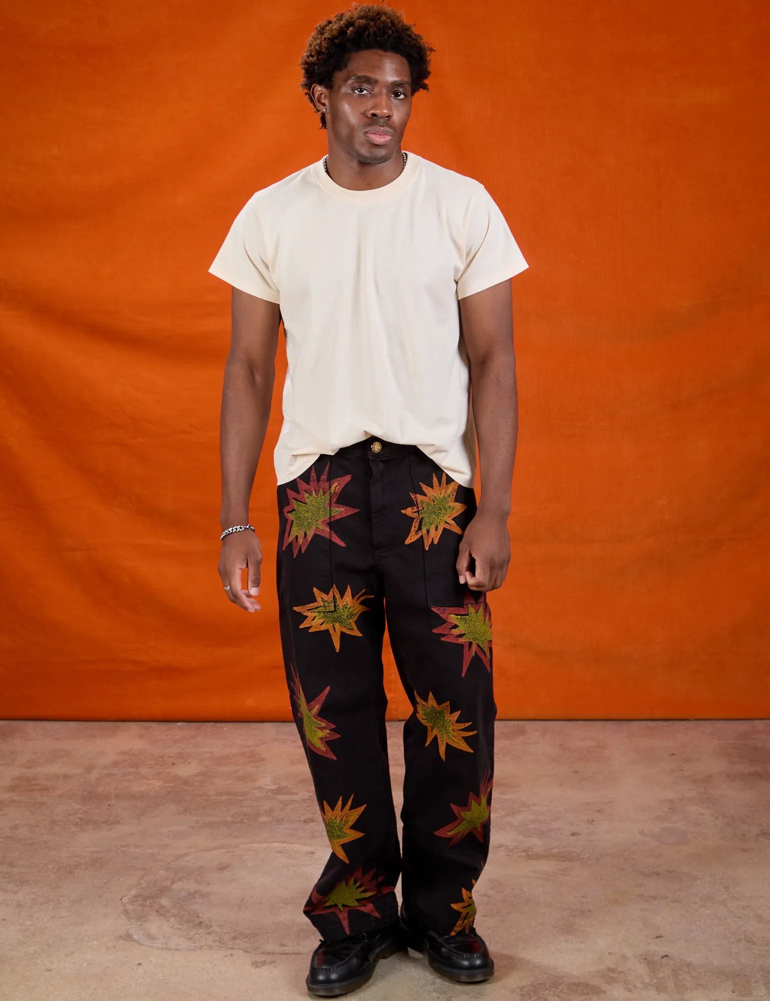 Paintstamped Work Pants - Explosion sold by Big Bud Press