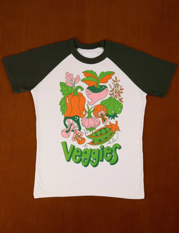 Short Sleeve Raglan Tee - Veggies *FINAL SALE* sold by Big Bud Press