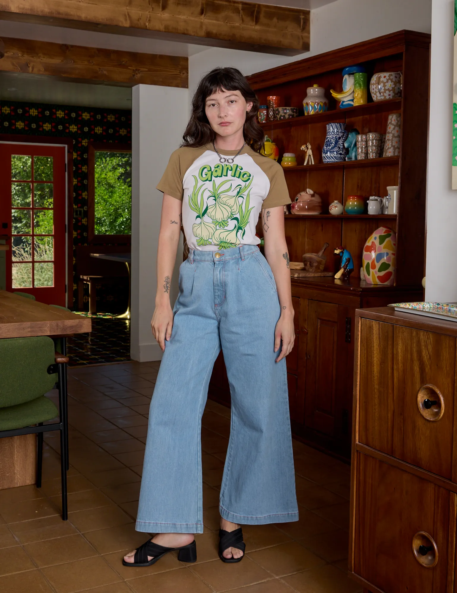 Short Sleeve Raglan Tee - Garlic *FINAL SALE* sold by Big Bud Press product image thumbnail 4