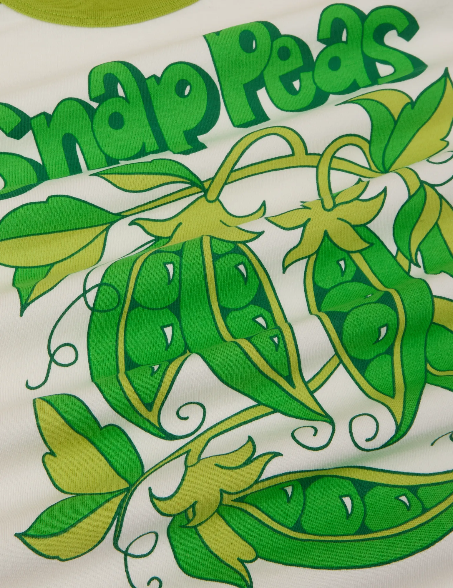 Short Sleeve Raglan Tee - Snap Peas *FINAL SALE* sold by Big Bud Press product image thumbnail 2