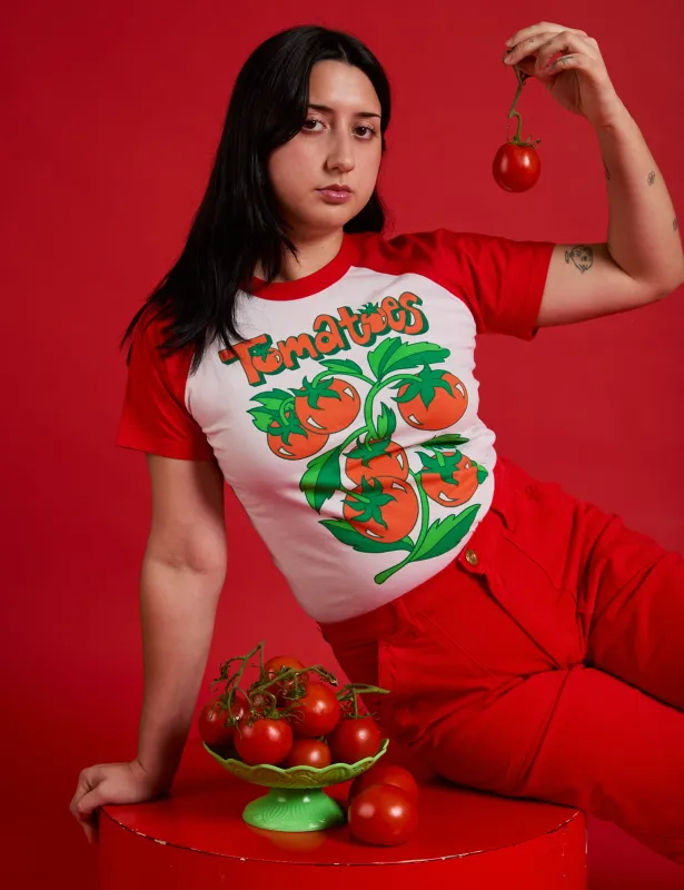 Short Sleeve Raglan Tee - Tomatoes sold by Big Bud Press