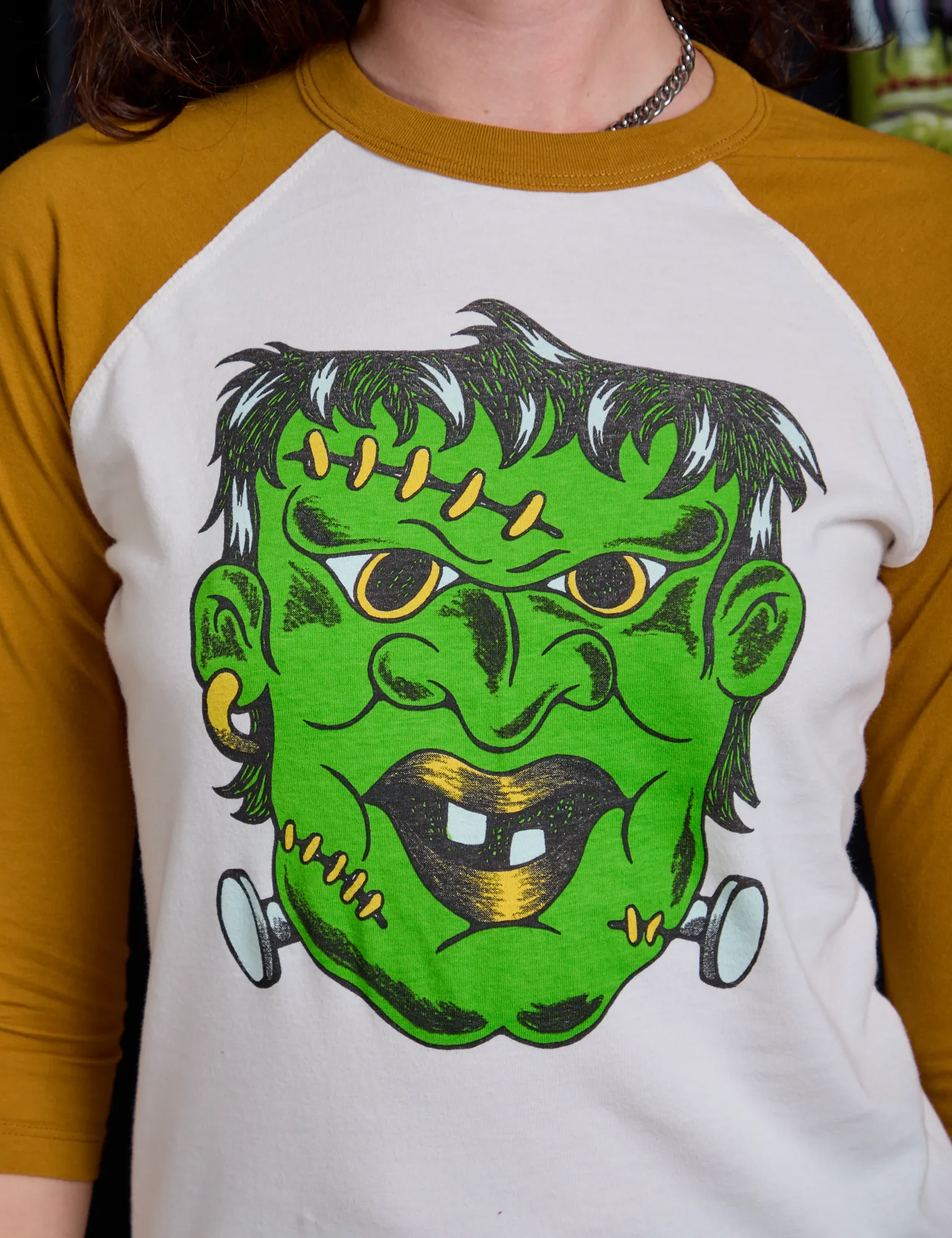 Raglan Tee - Frankenstein *FINAL SALE* sold by Big Bud Press product image thumbnail 4