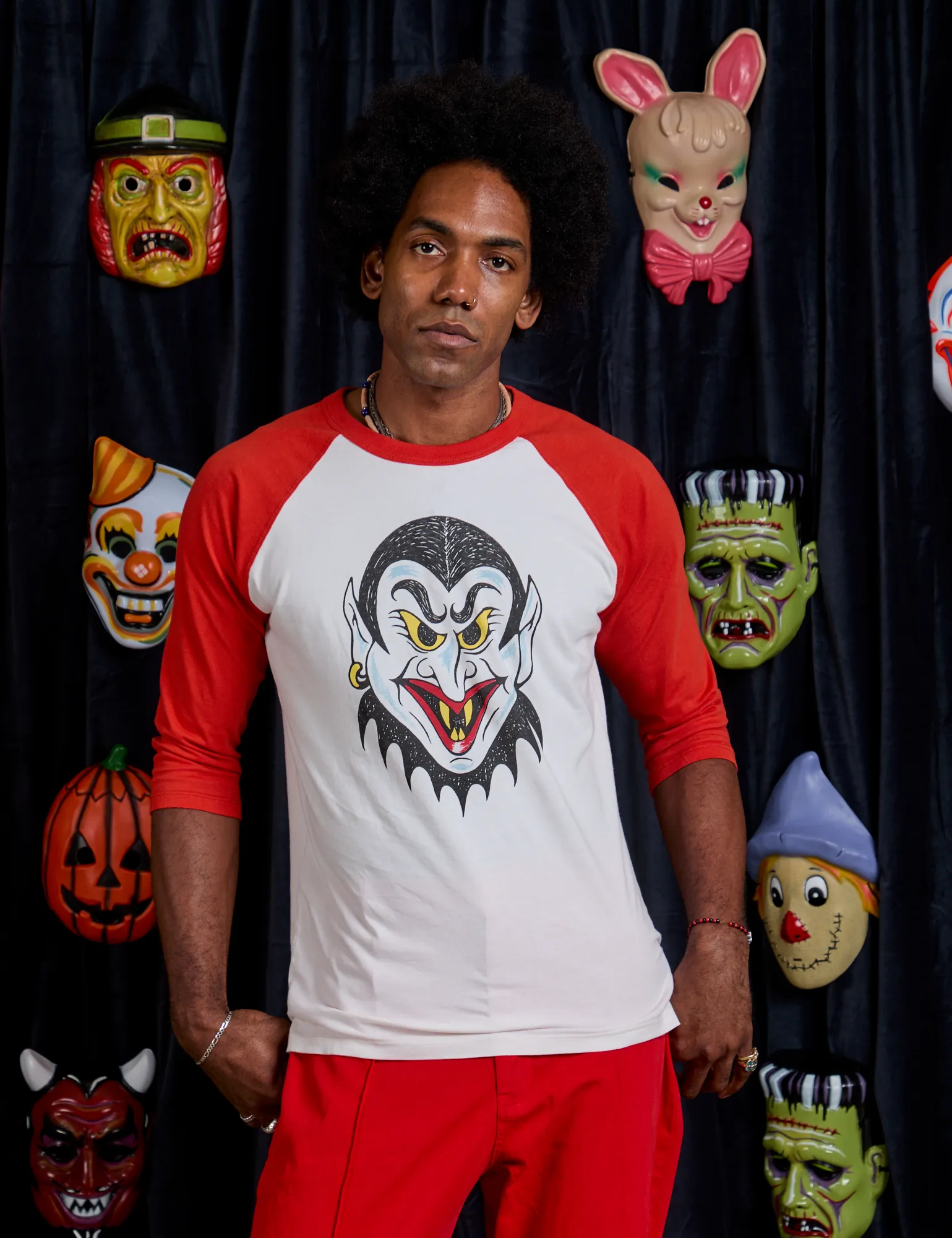 Raglan Tee - Dracula *FINAL SALE* sold by Big Bud Press product image thumbnail 3
