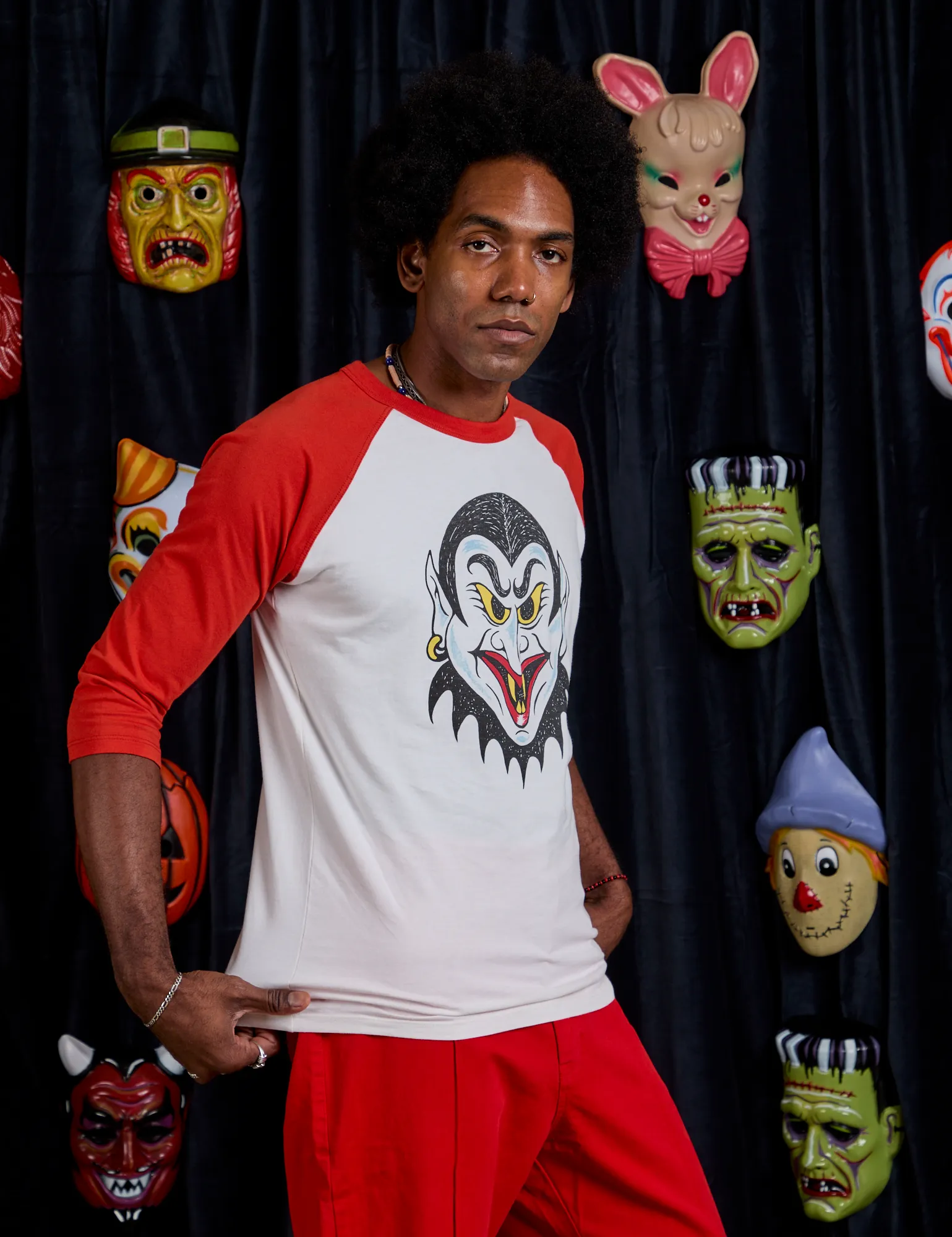 Raglan Tee - Dracula *FINAL SALE* sold by Big Bud Press product image thumbnail 5