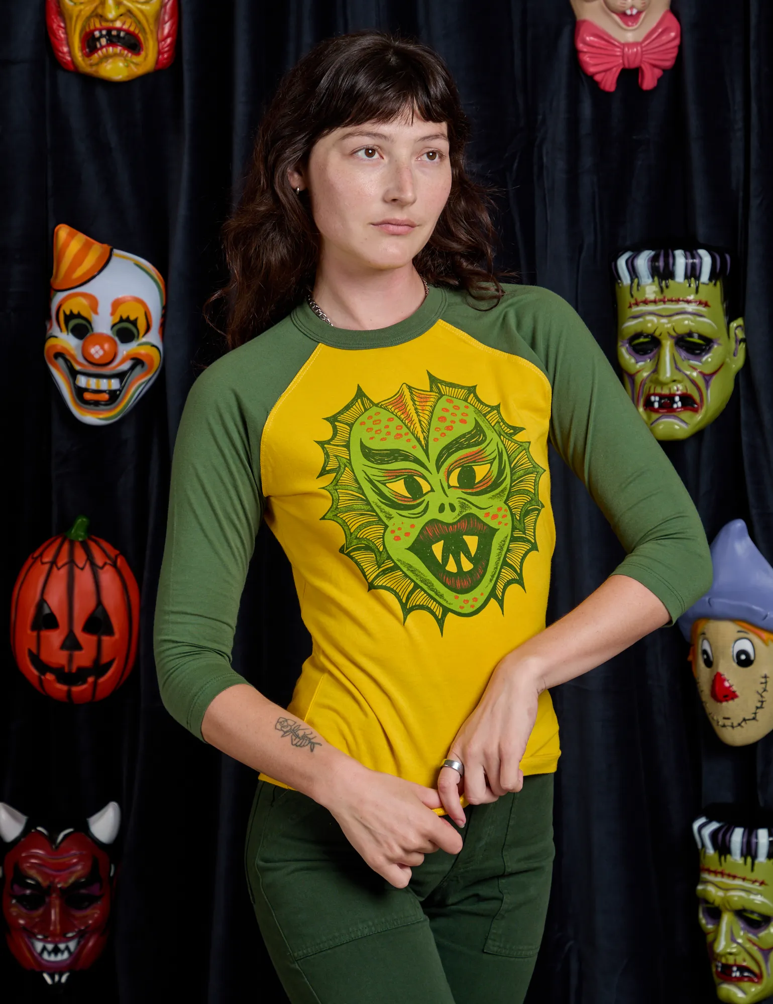 Raglan Tee - Creature *FINAL SALE* sold by Big Bud Press product image thumbnail 3