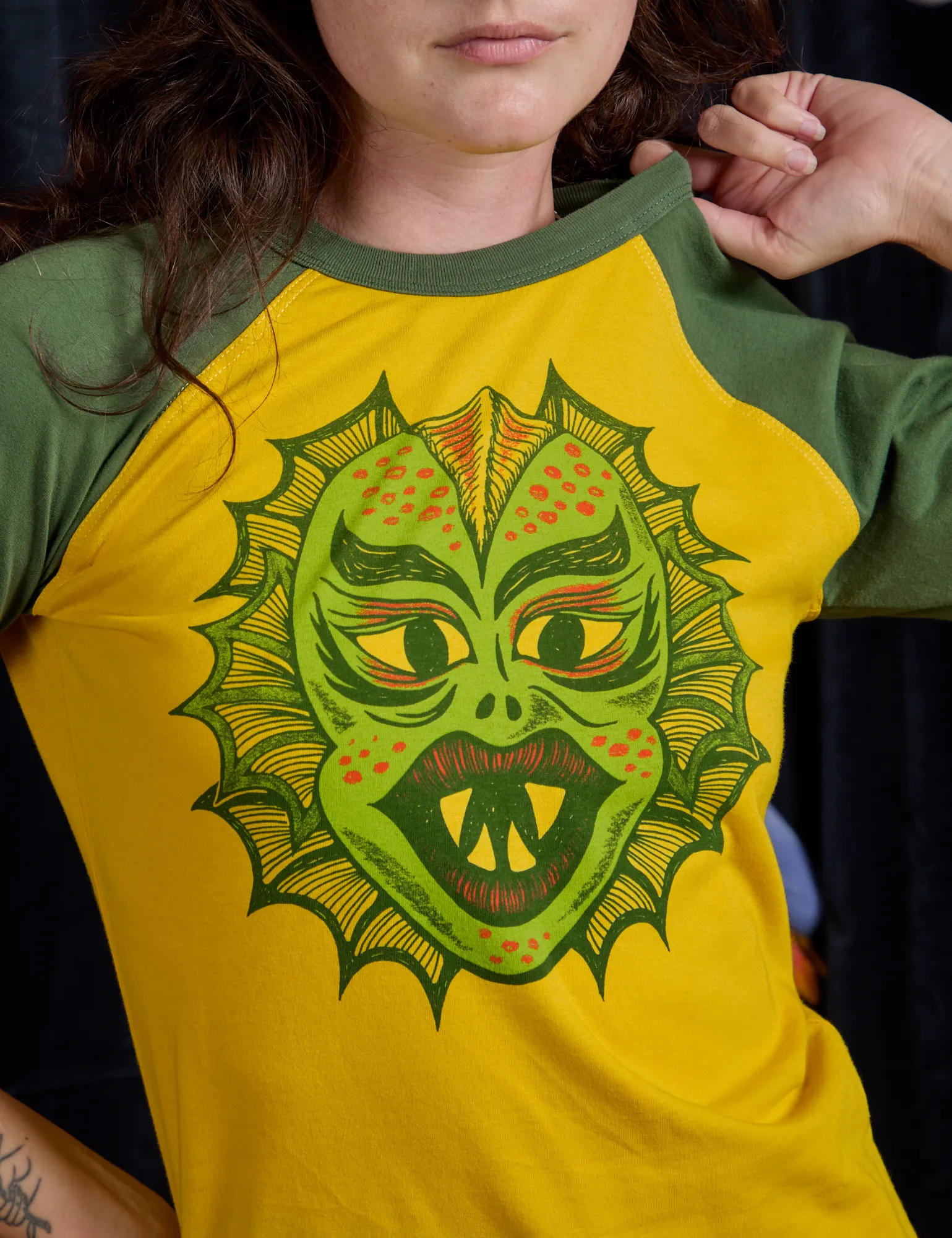 Raglan Tee - Creature *FINAL SALE* sold by Big Bud Press product image thumbnail 4