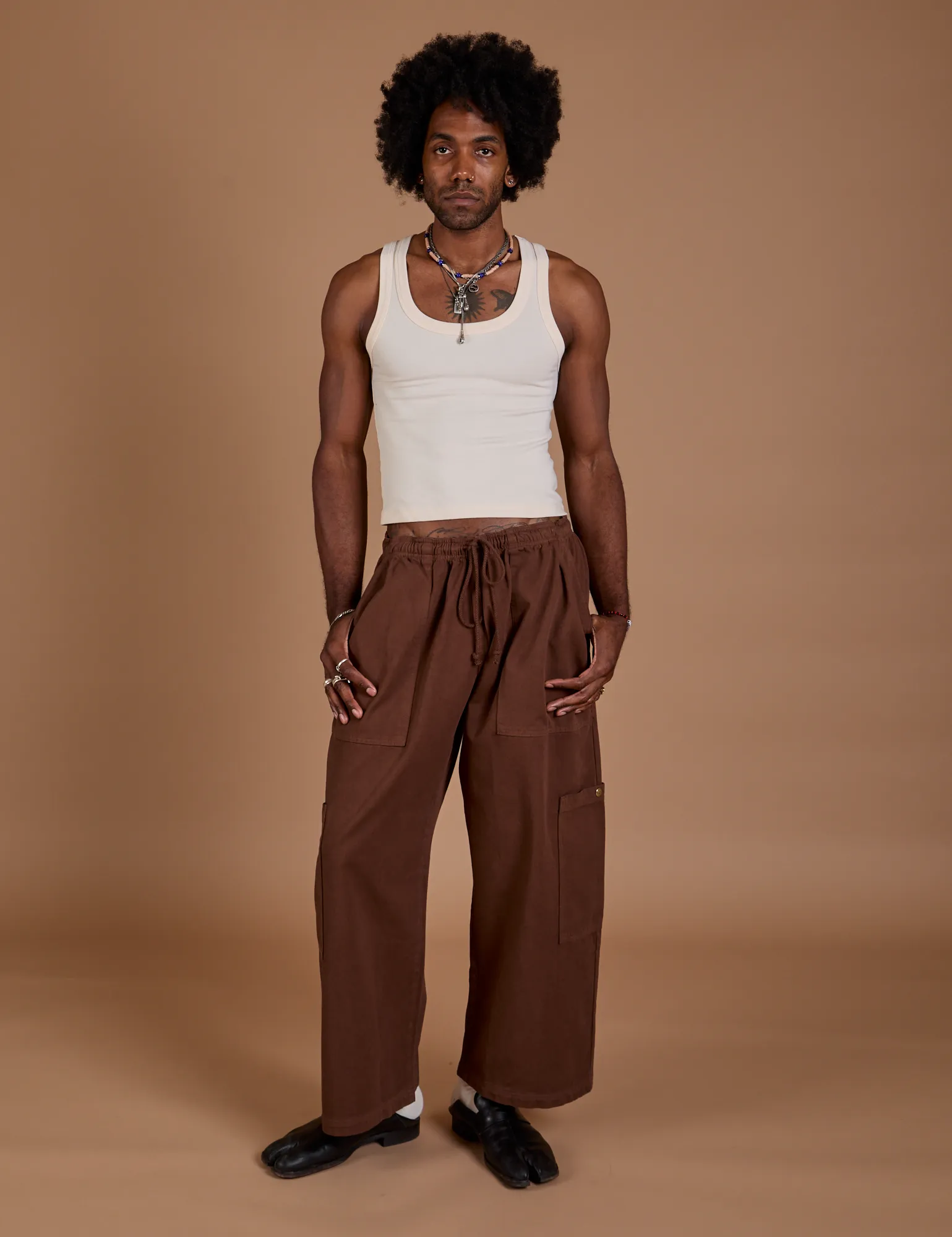Drop Pocket Cargo Pants - Fudgesicle Brown sold by Big Bud Press product image thumbnail 3