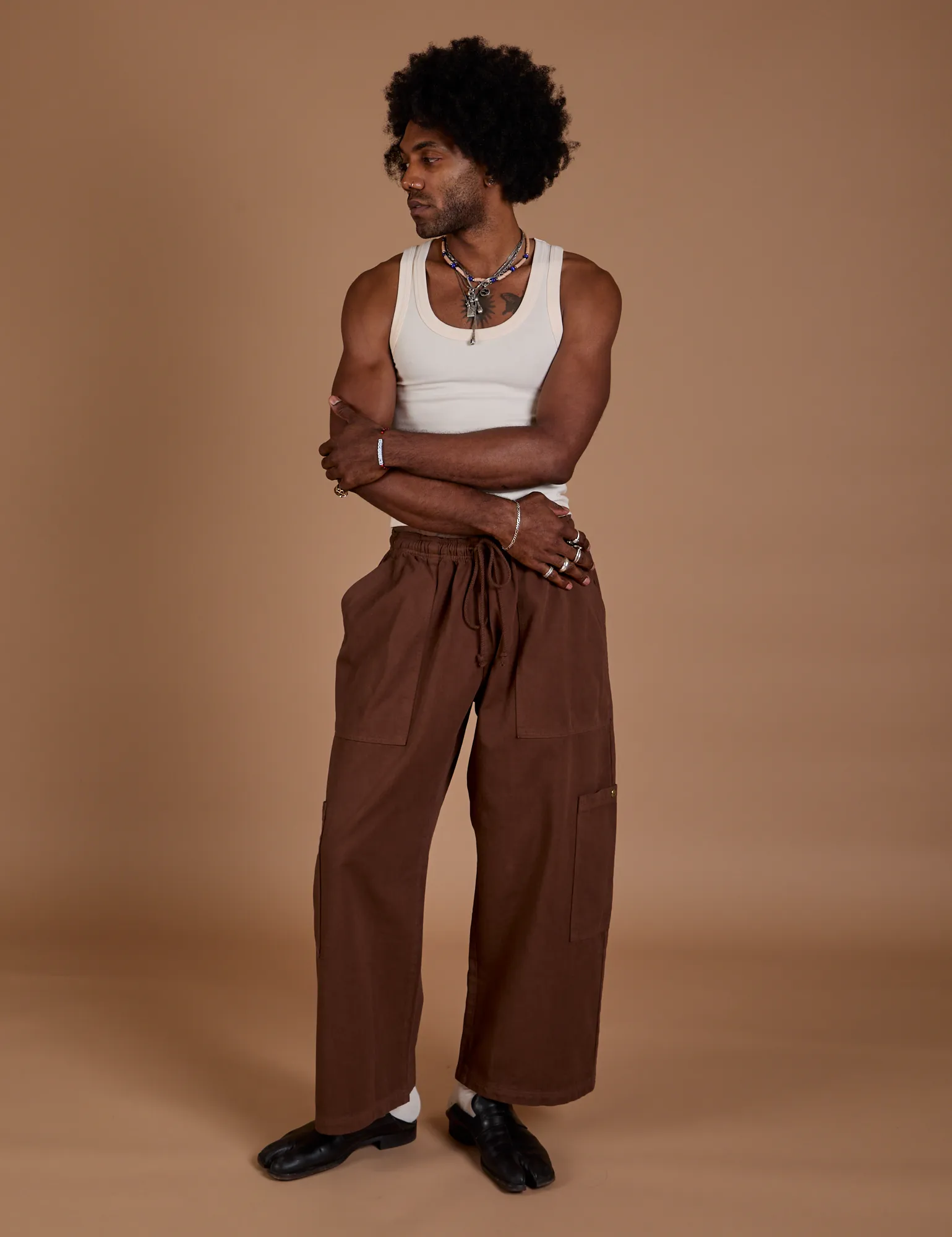 Drop Pocket Cargo Pants - Fudgesicle Brown sold by Big Bud Press product image thumbnail 5