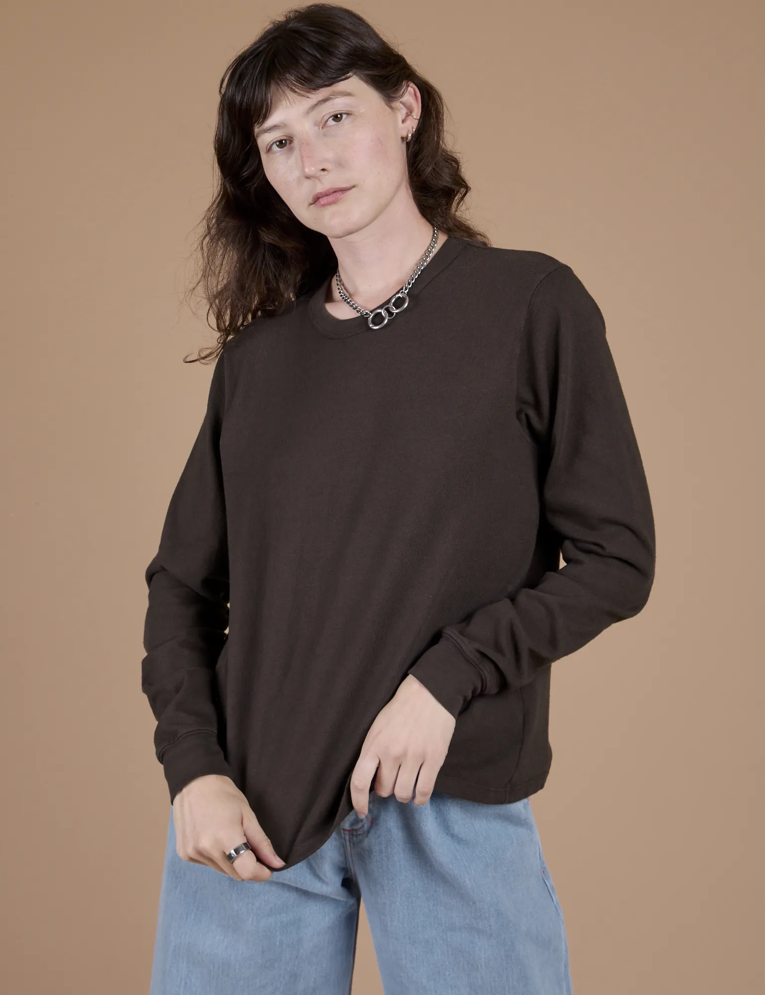 Long Sleeve Burly Tee - Espresso Brown sold by Big Bud Press