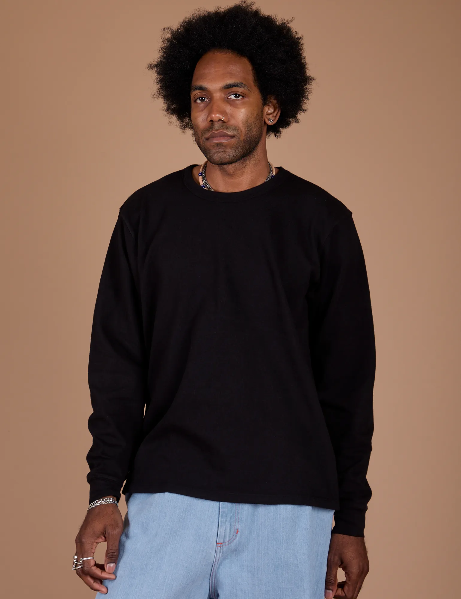 Long Sleeve Burly Tee - Basic Black sold by Big Bud Press product image thumbnail 3