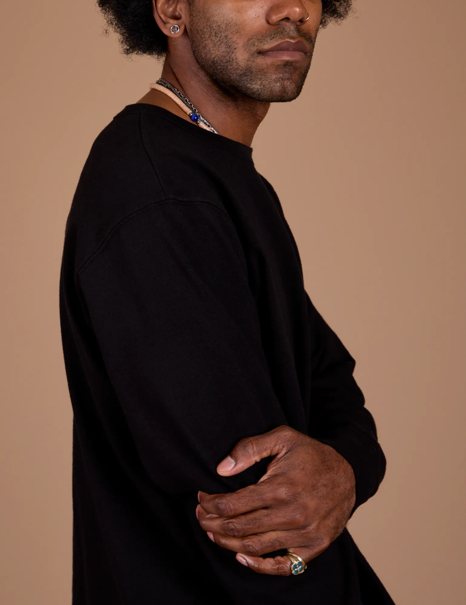 Long Sleeve Burly Tee - Basic Black sold by Big Bud Press product image thumbnail 5