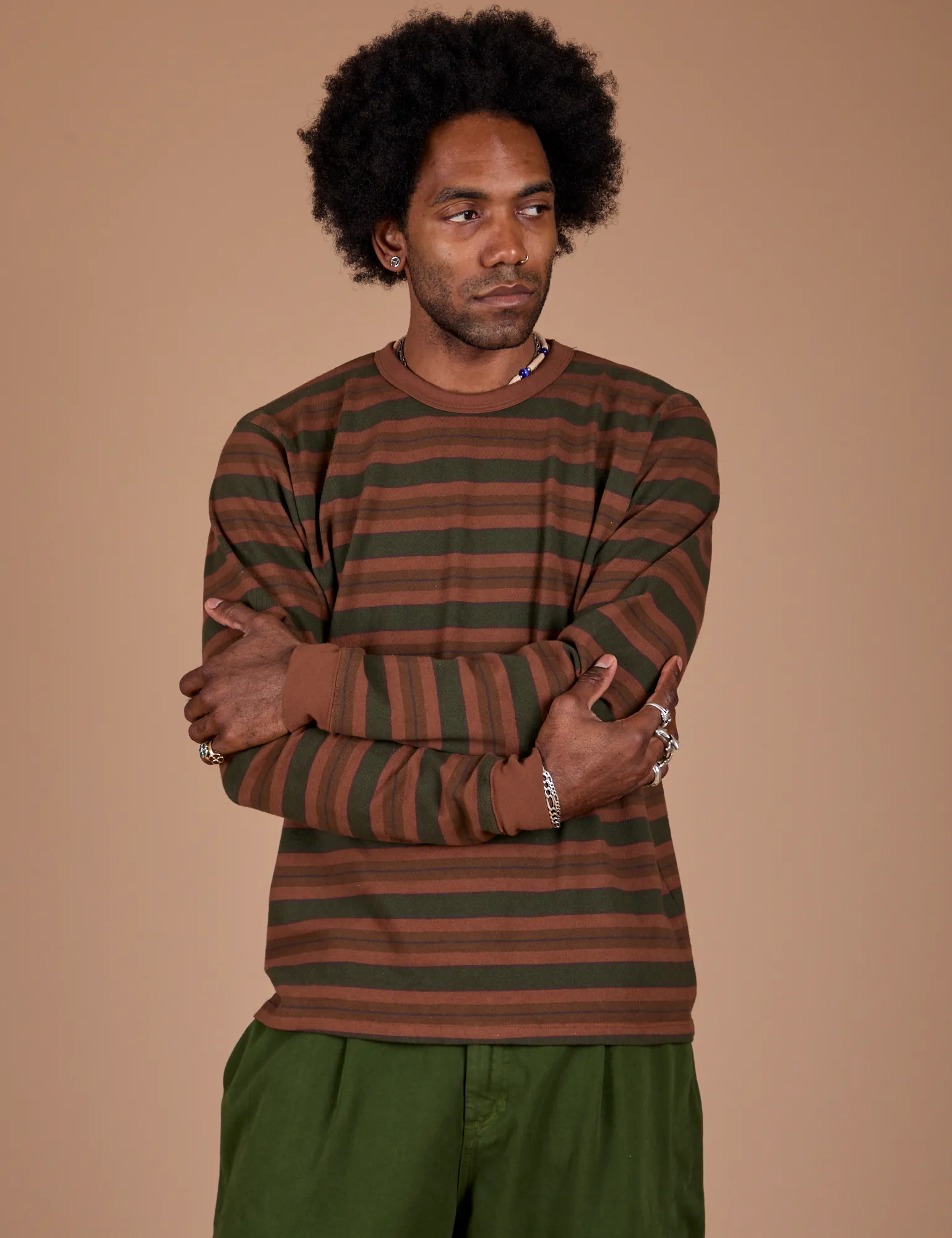 Long Sleeve Striped Burly Tee - Fudgesicle sold by Big Bud Press product image thumbnail 5