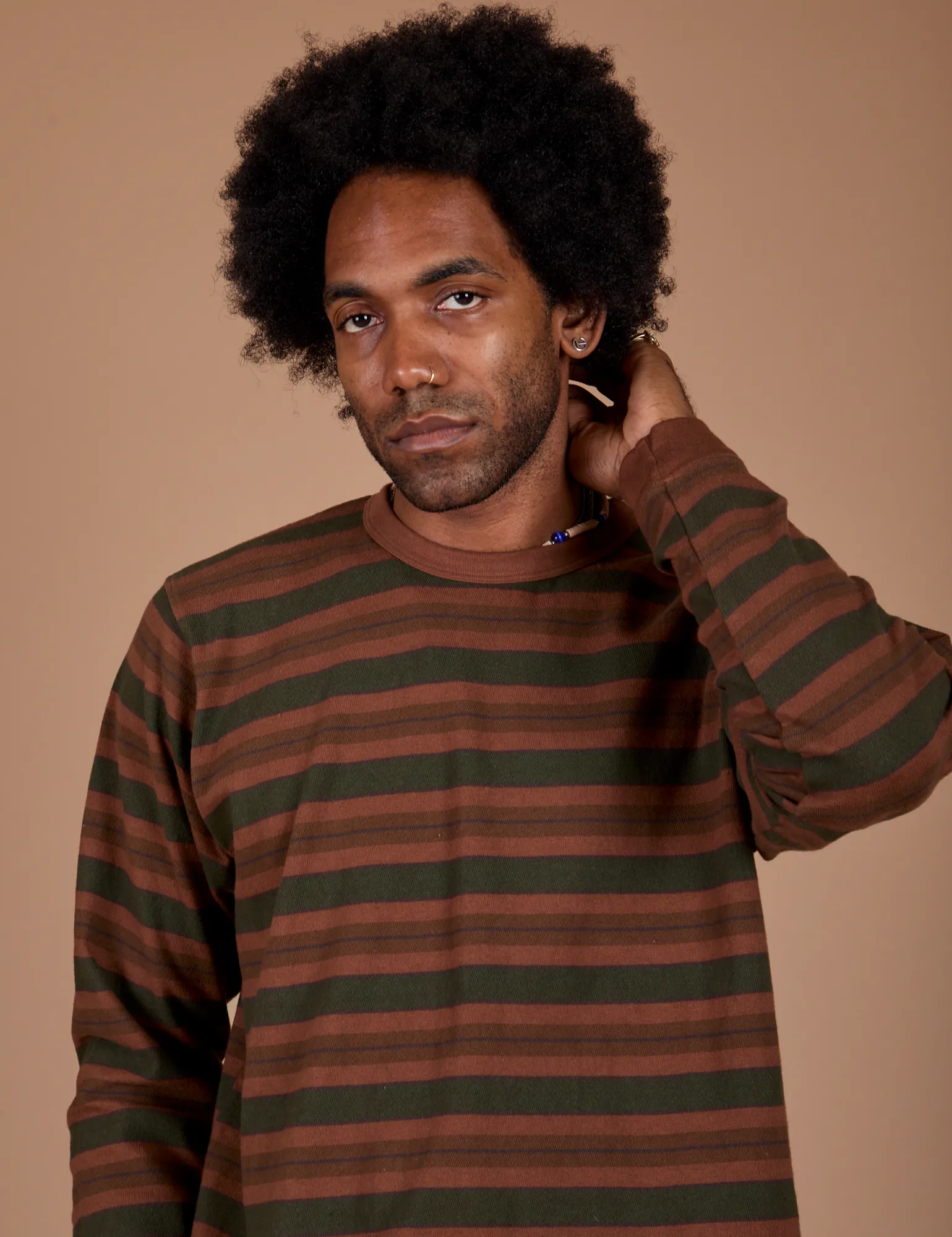 Long Sleeve Striped Burly Tee - Fudgesicle sold by Big Bud Press product image thumbnail 4
